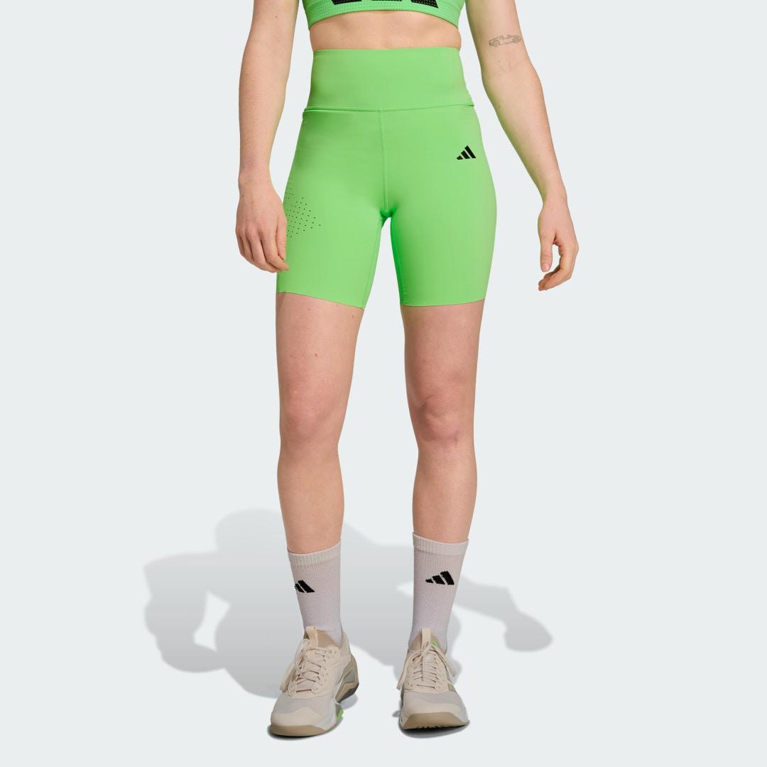 adidas Cool Intensity Biker Leggings Lime Burst XL Womens Product Image