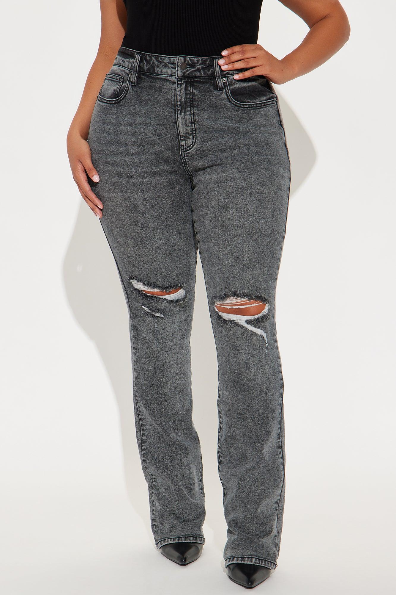 Babetown Bootcut Jeans - Grey Product Image