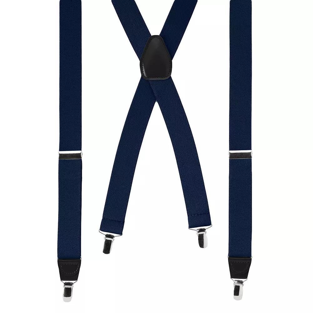 Men's Wembley Solid Stretch Suspenders, Blue Product Image
