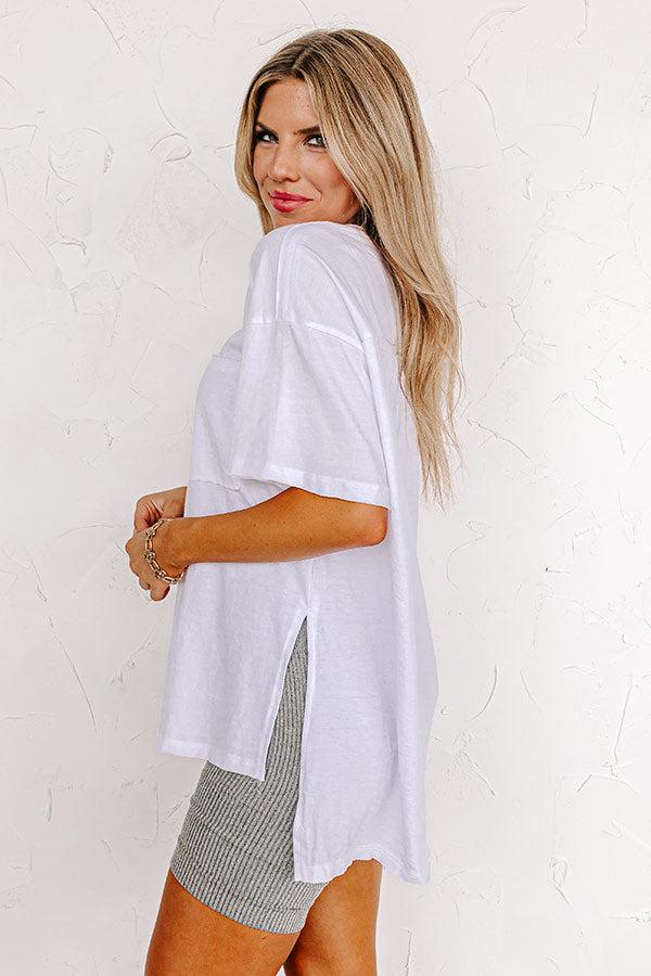 Chic And Sincere Shift Tee In White Product Image