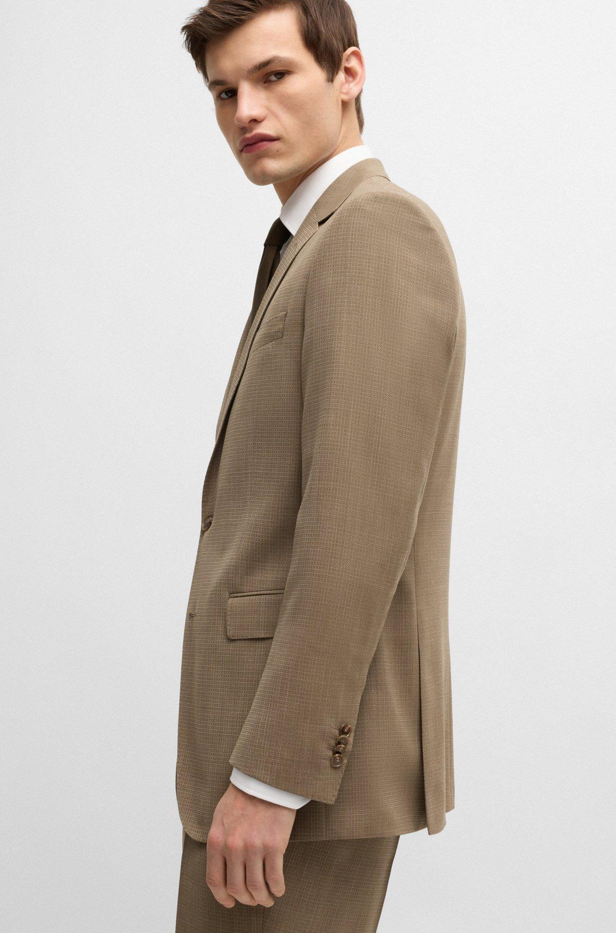 BOSS - Slim-fit suit in stretch cloth - Dark Blue Product Image