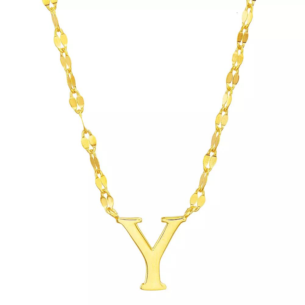 Paige Harper Initial Necklace, Women's, Size: 16-18" ADJ, Y Gold Tone Product Image