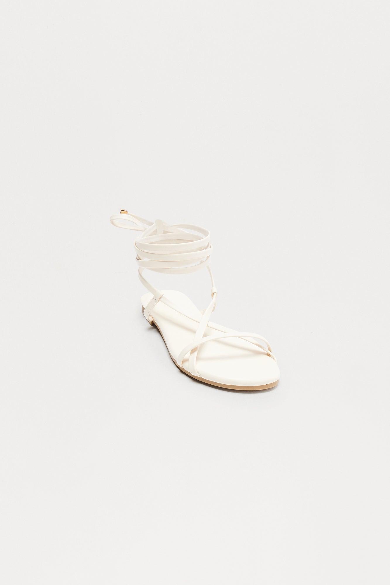 Leon Wrap Up Sandals - Off White Product Image