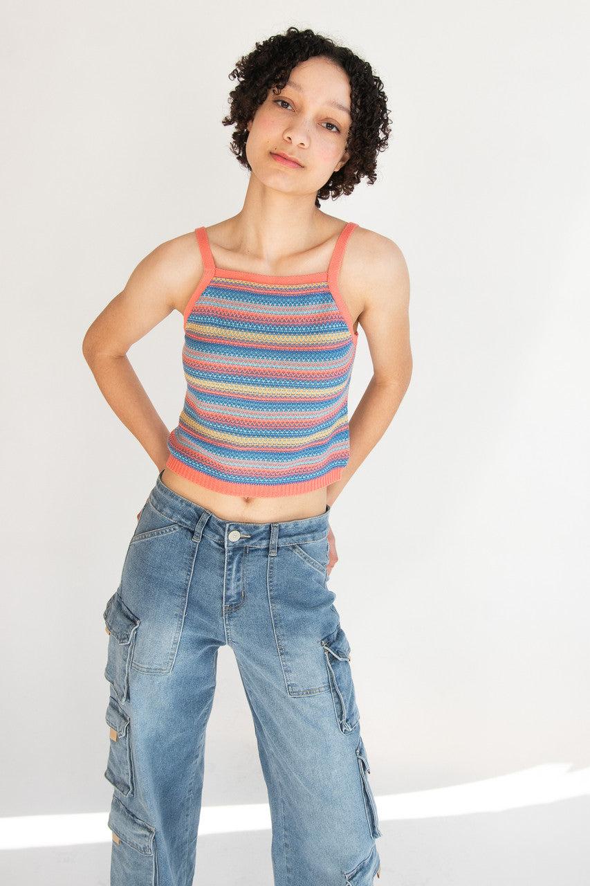 Stripe Knit Tank Product Image