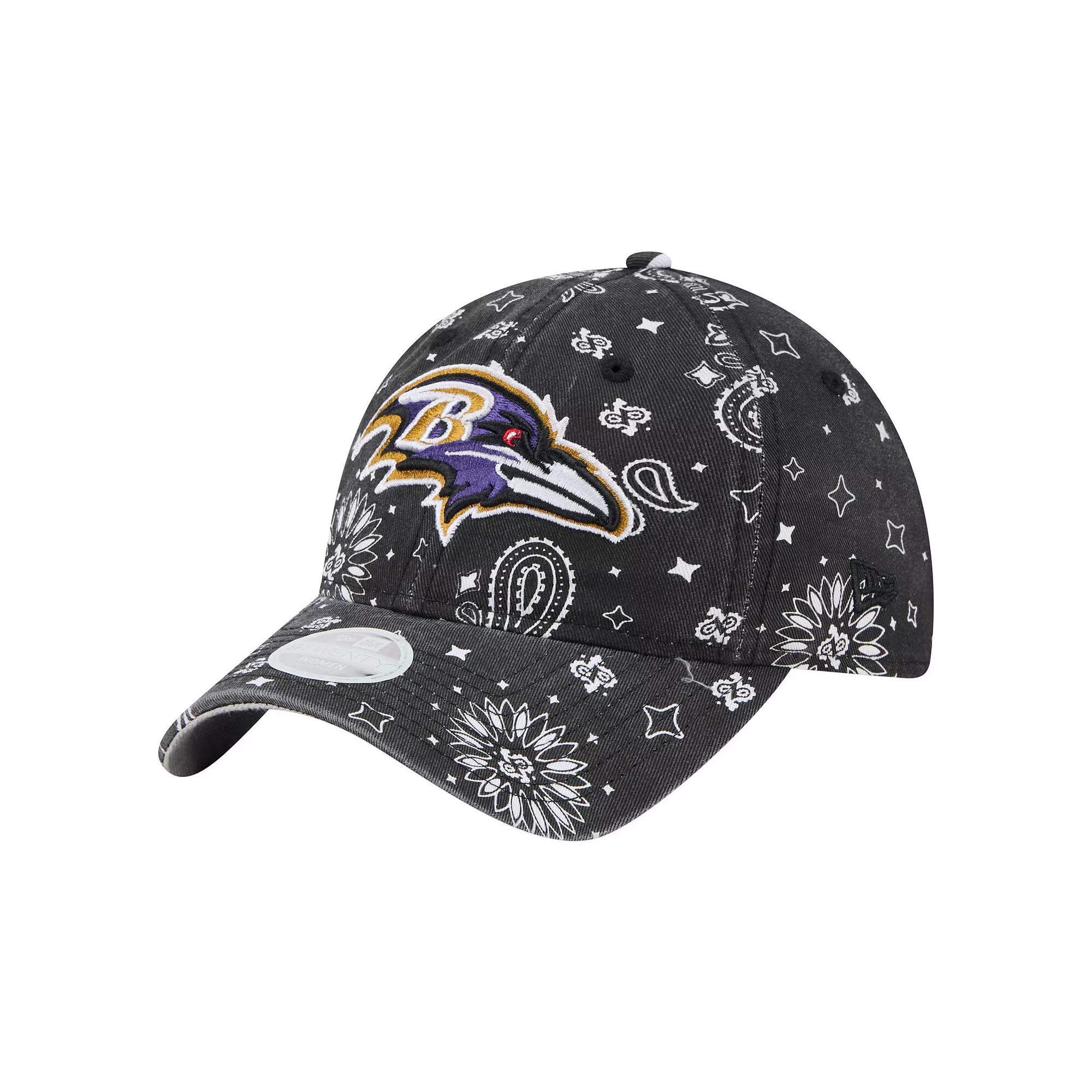 Women's New Era Black Baltimore Ravens Paisley 9TWENTY Adjustable Hat Product Image