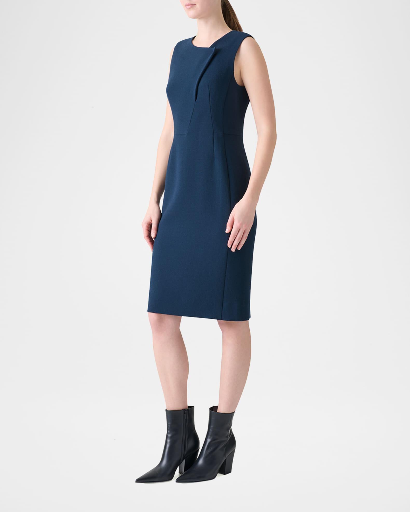 Double-Face Wool Crepe Sheath Dress Product Image