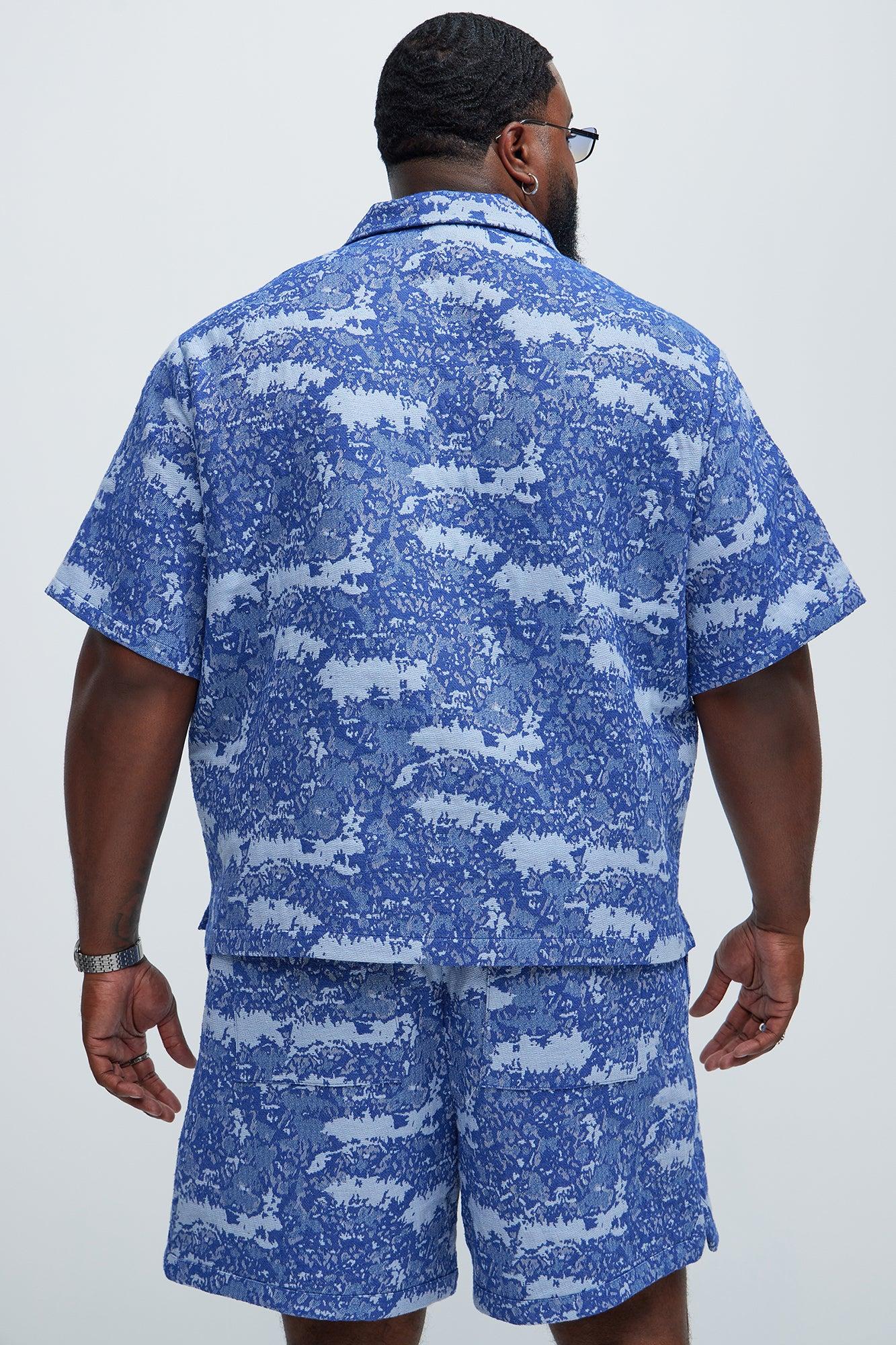 Deklan Textured Shirt - Blue/combo Product Image