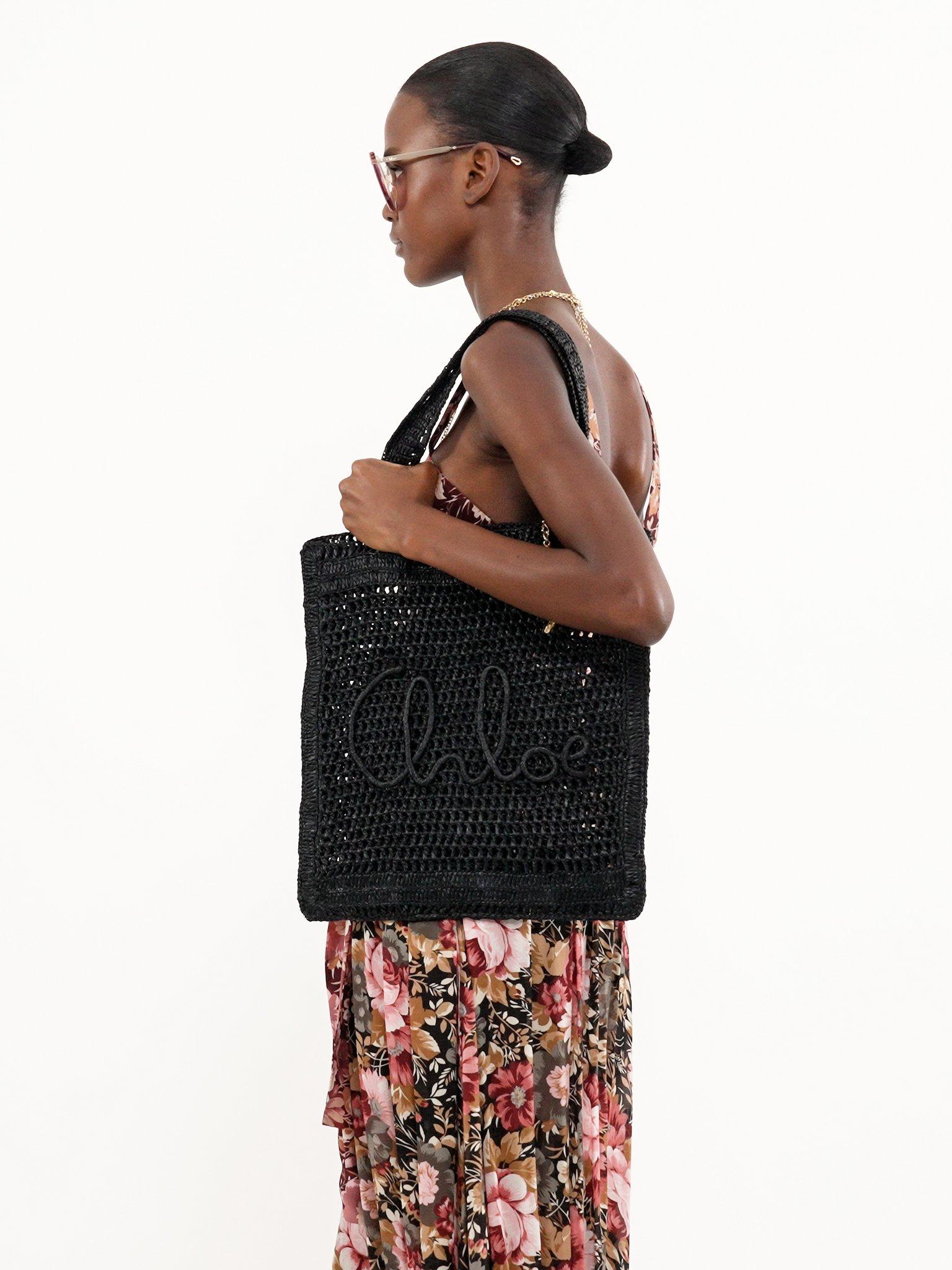 Summer Banana tote bag in raffia Product Image