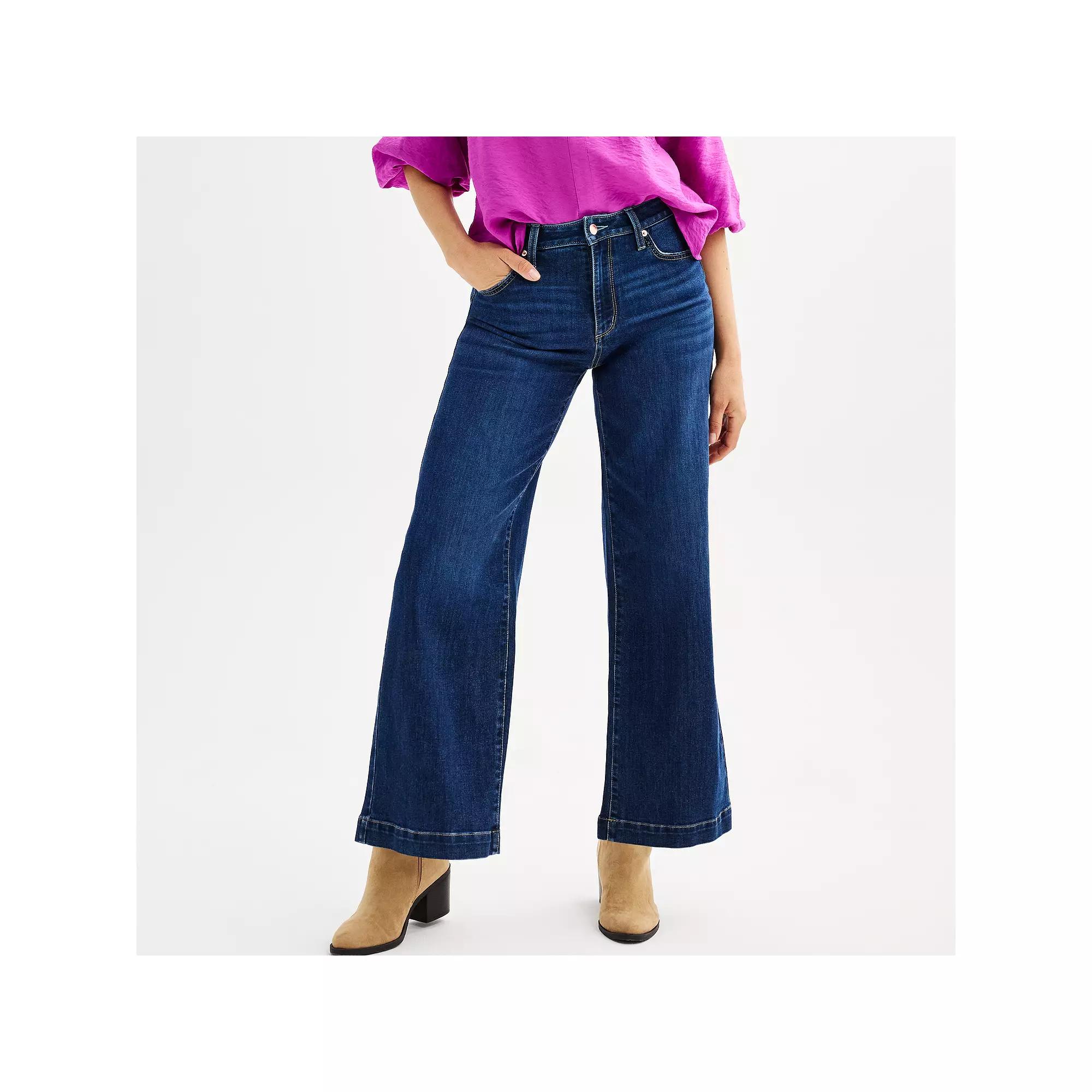 Women's Sonoma Goods For Life® High-Rise Wide-Leg Jeans,  Product Image