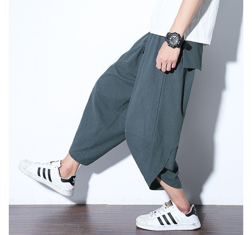 Plain Cropped Harem Pants Product Image