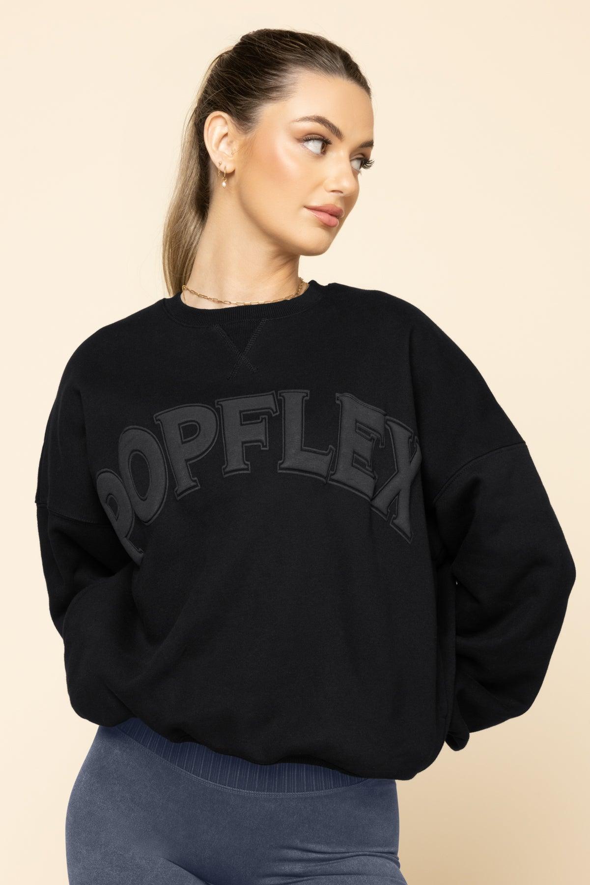 POPFLEX® Cloud Crewneck Sweater - Black Product Image
