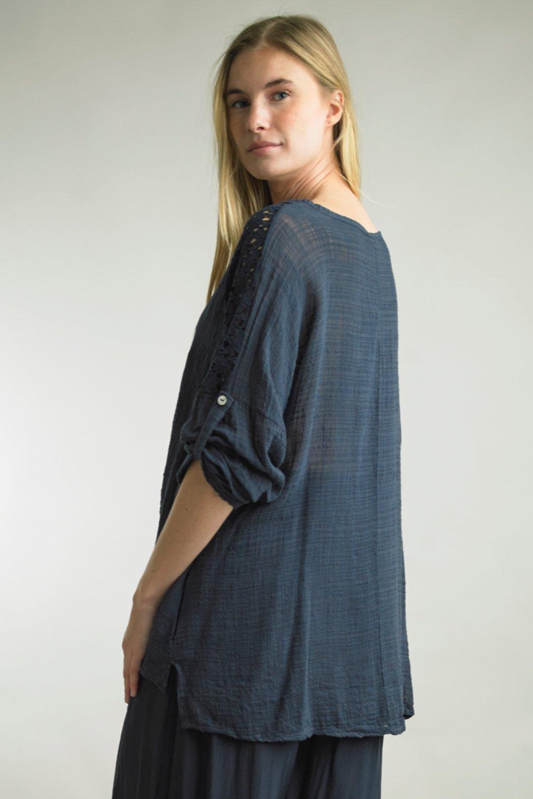 Embroidered Detail Tunic Top Product Image