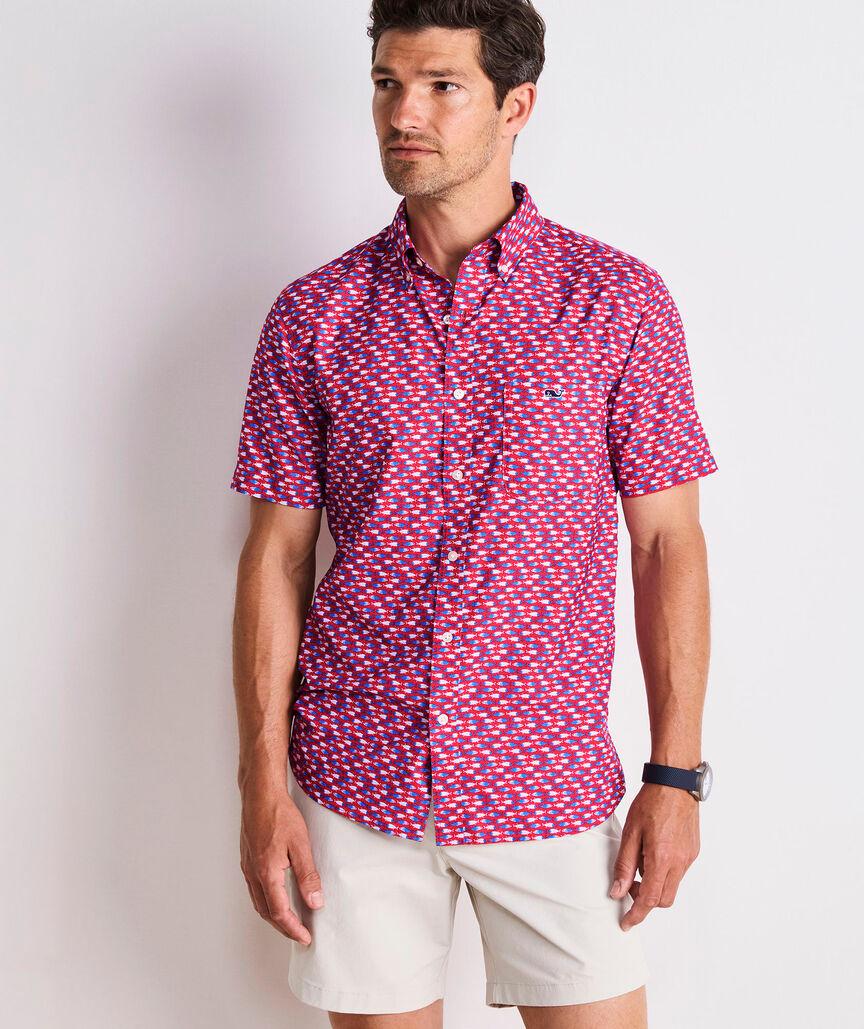 Micro Fish Short-Sleeve Performance Ripstop Shirt Product Image