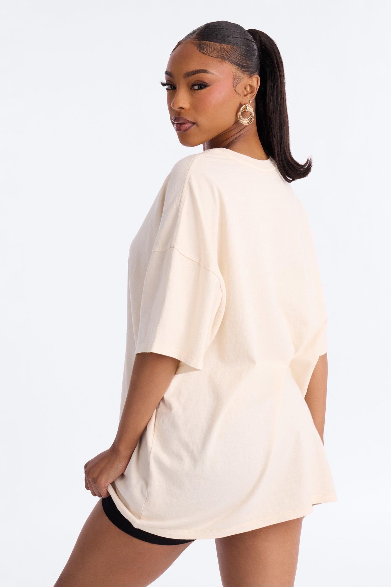 The Washed Oversized Tee - Bone Female Product Image