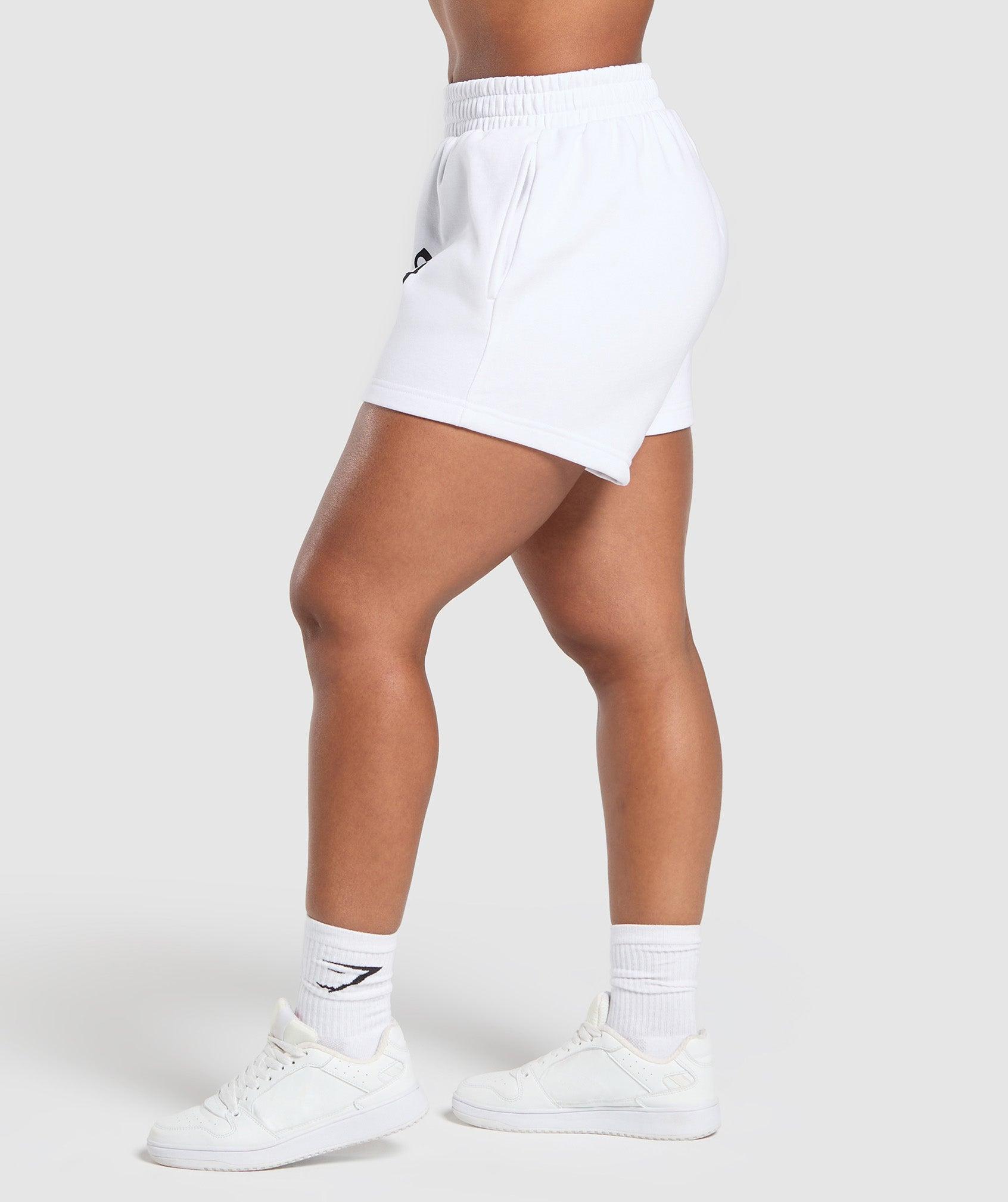 Gymshark Strength Department Graphic Shorts - White Female Product Image