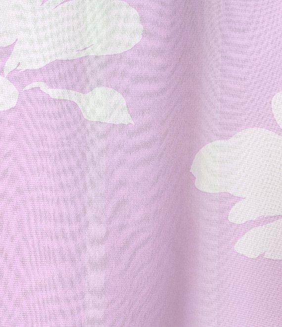 Slim Factor by Investments Plus Size Floral Print Chiffon 3/4 Sleeve Crew Neck Double Layer Top Product Image