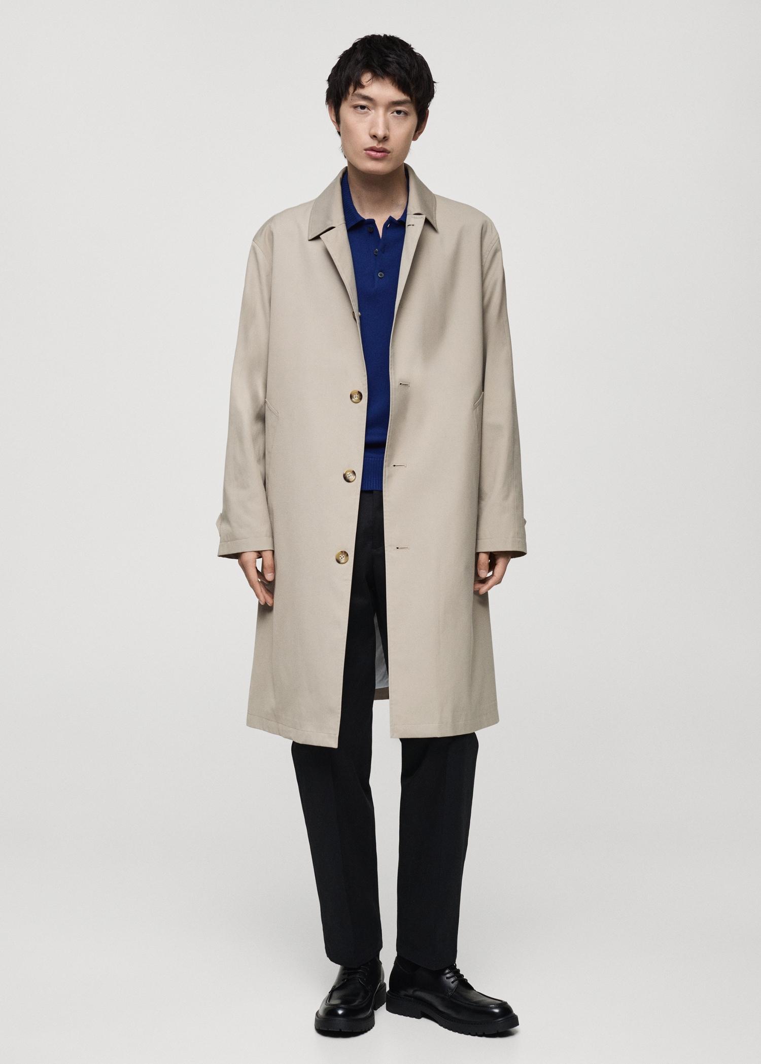 100% cotton knitted polo shirt - Men | MANGO USA Product Image