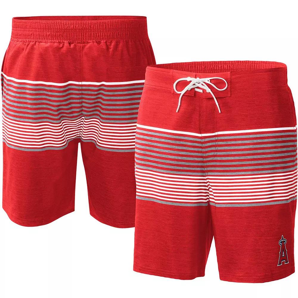 Men's G-III Sports by Carl Banks Red Los Angeles Angels Coastline Volley Swim Shorts, Size: 2XL Product Image