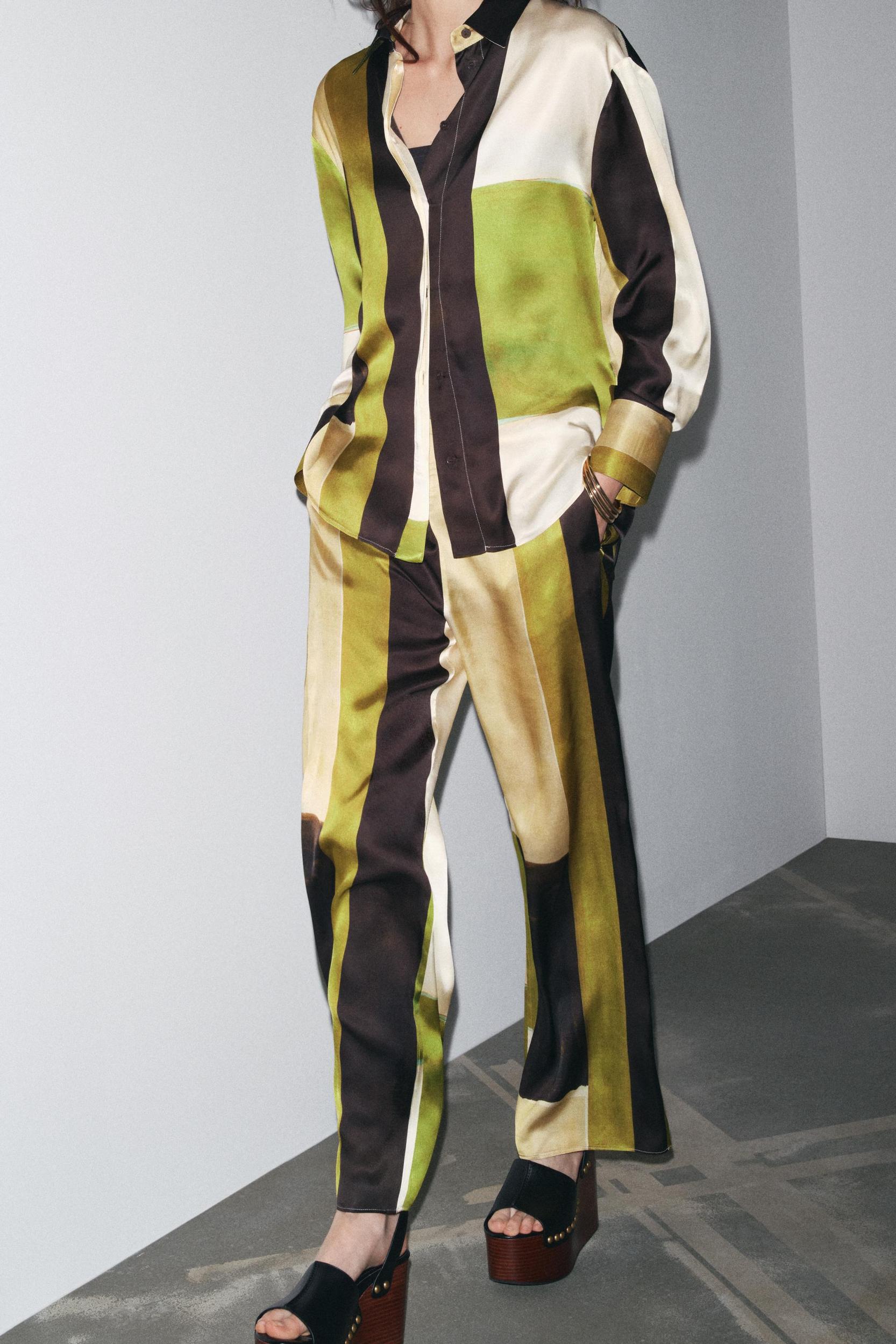 PRINTED SATIN EFFECT SHIRT Product Image