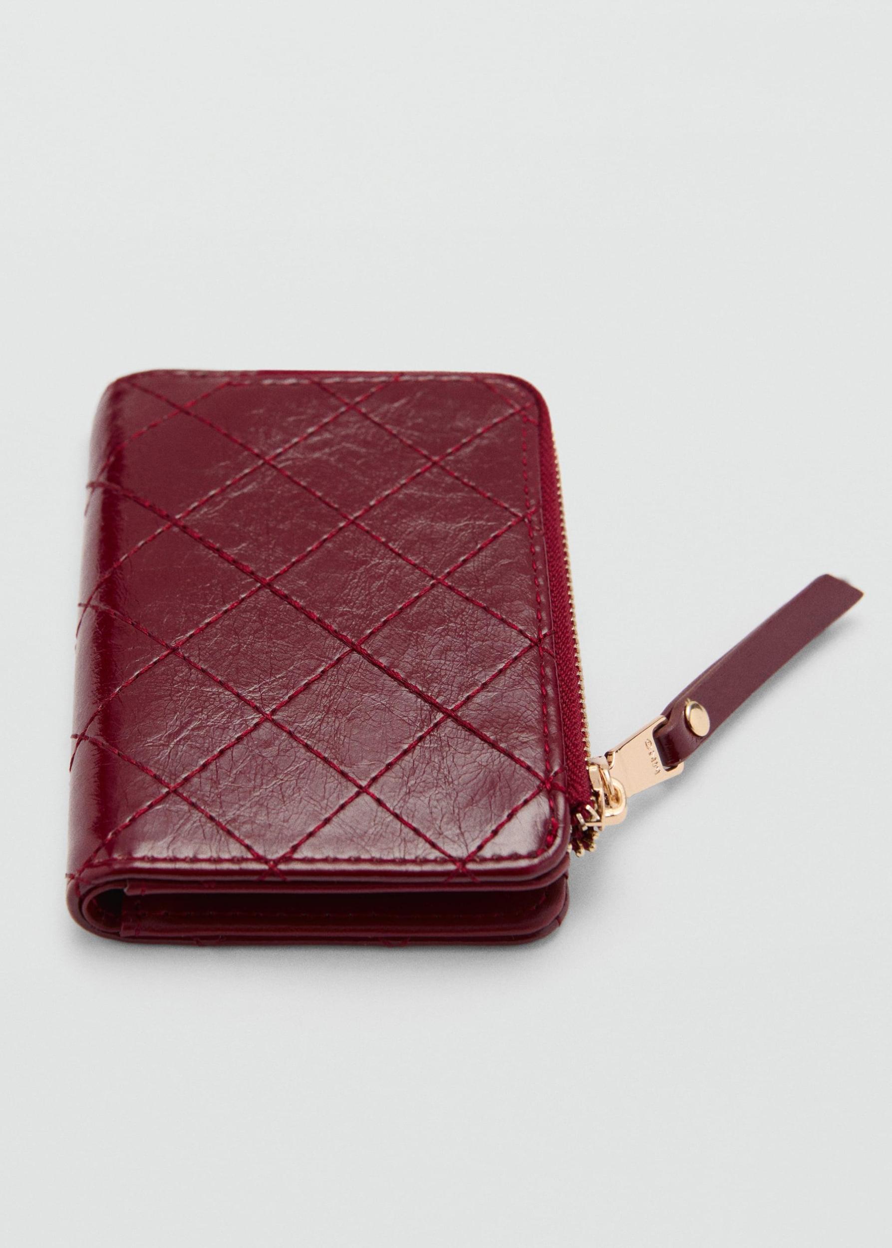 Wallet with decorative stitching - Women | MANGO USA Product Image