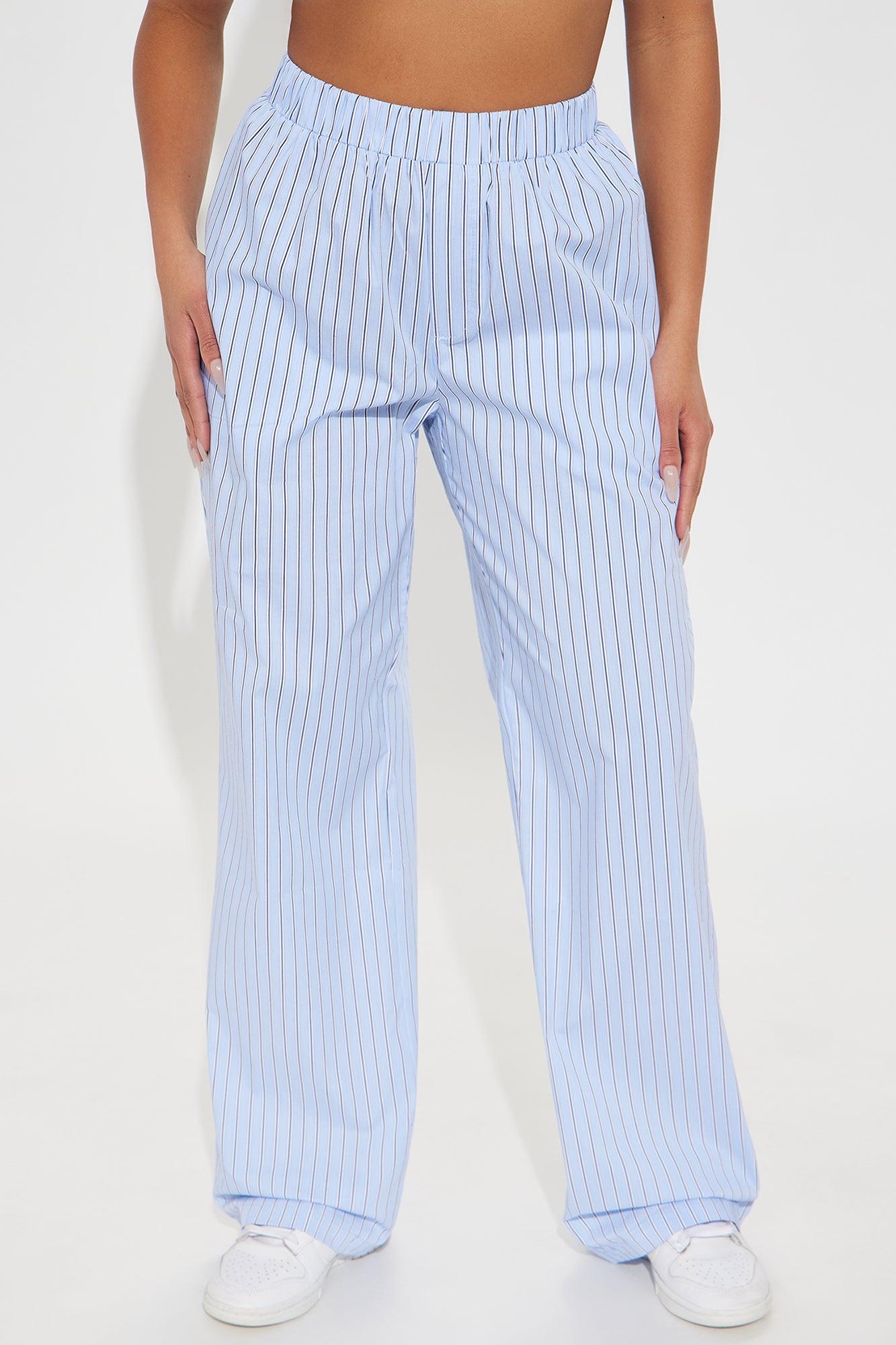 Tina Striped Boxer Pant - Blue Product Image