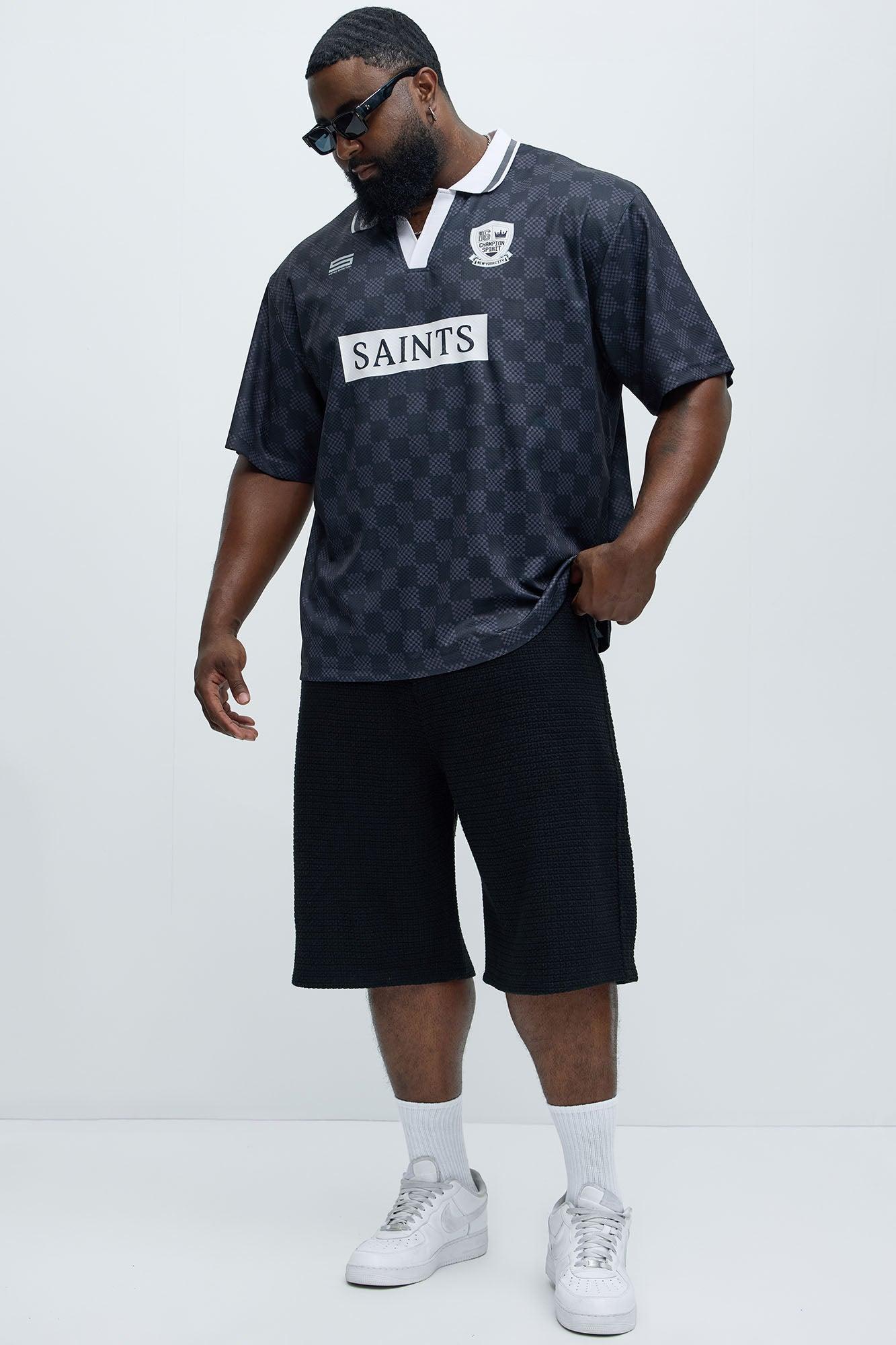 Linden Textured Baggy Shorts - Black Product Image