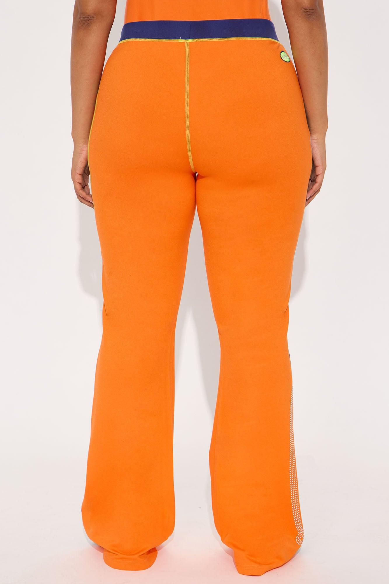 Von Dutch Multi Rhinestone Flared Pant - Orange/combo Female Product Image