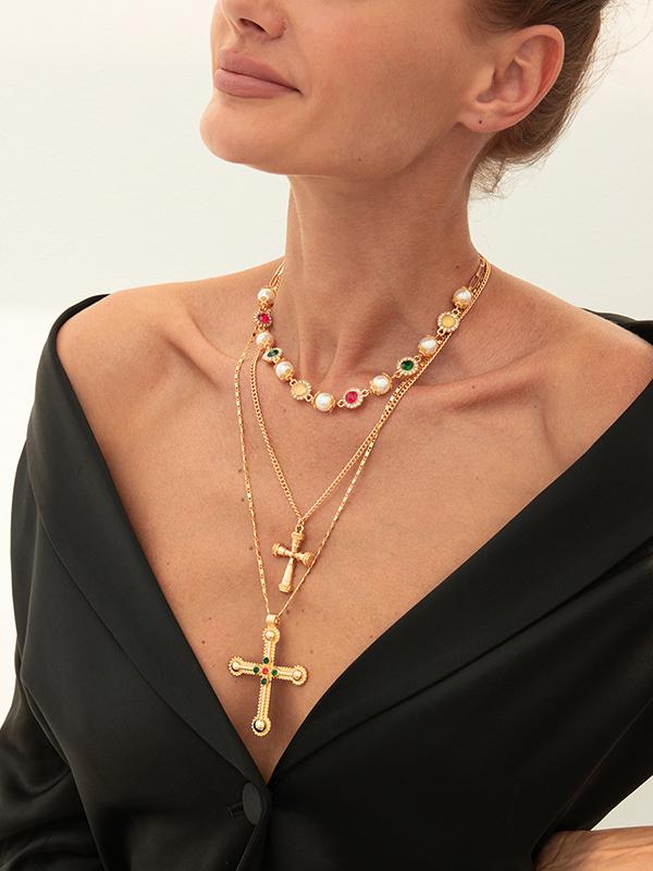 Layered Tasseled Necklaces Accessories Product Image