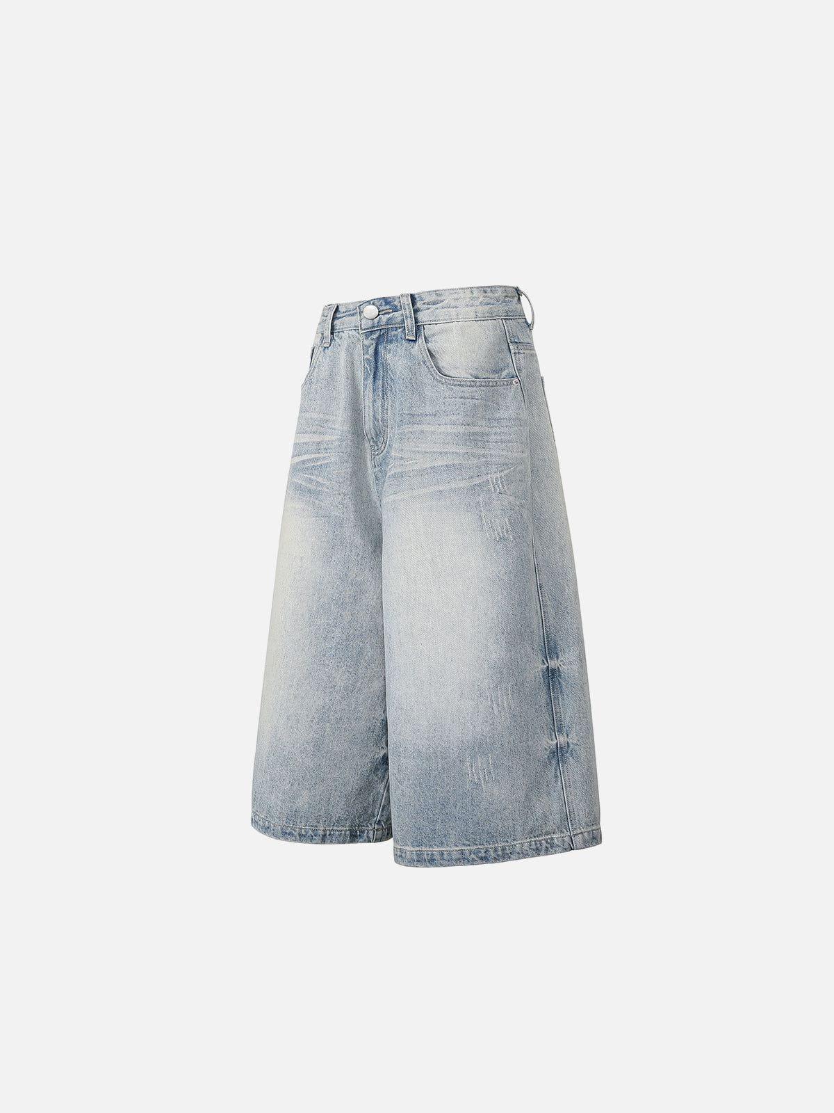 Aelfric Eden Distressed Washed Loose Longline Jorts Product Image