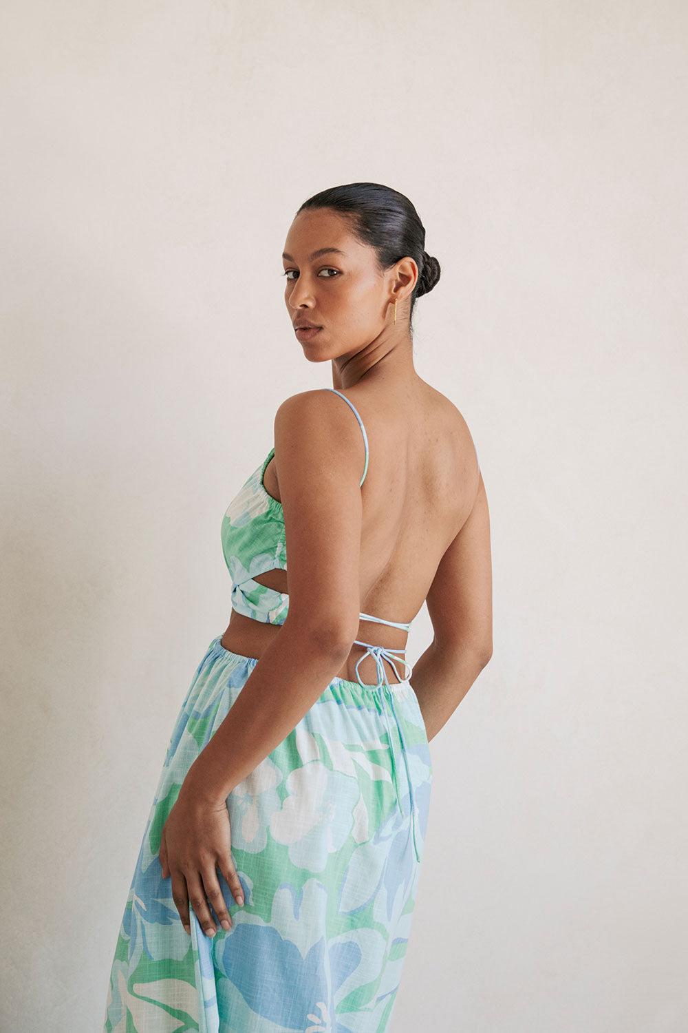 Iris Midi Dress - Spring Petals Product Image