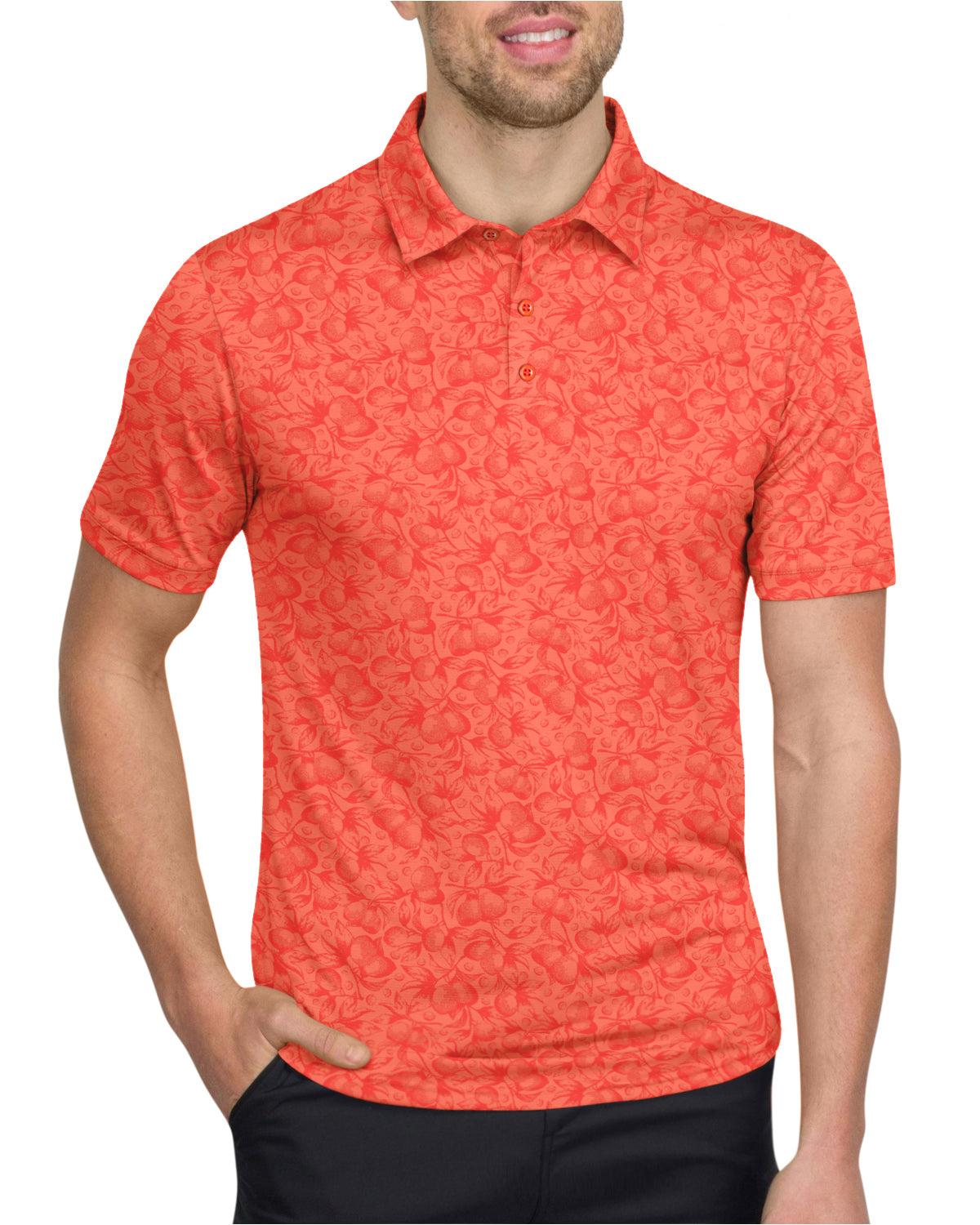 Three Sixty Six Men’s Print Golf Polos Male Product Image