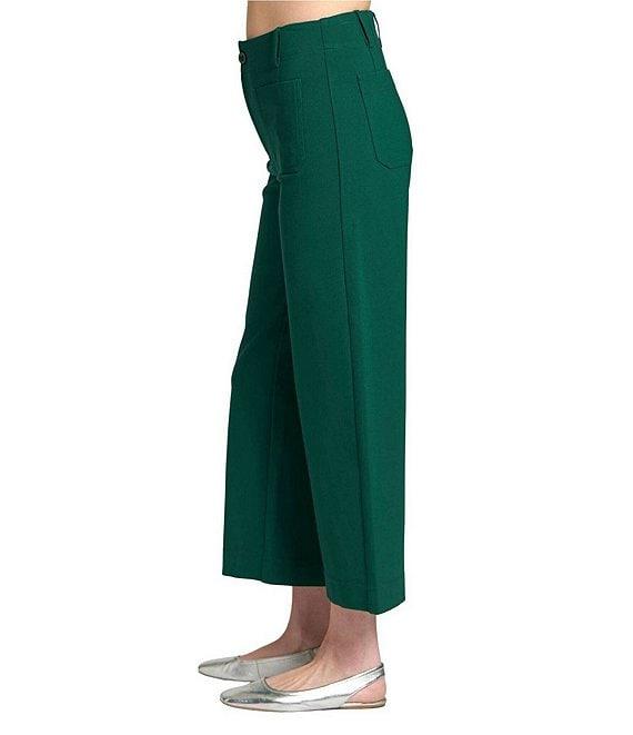 APNY Ponte High Rise Wide Leg Cropped Pants Product Image