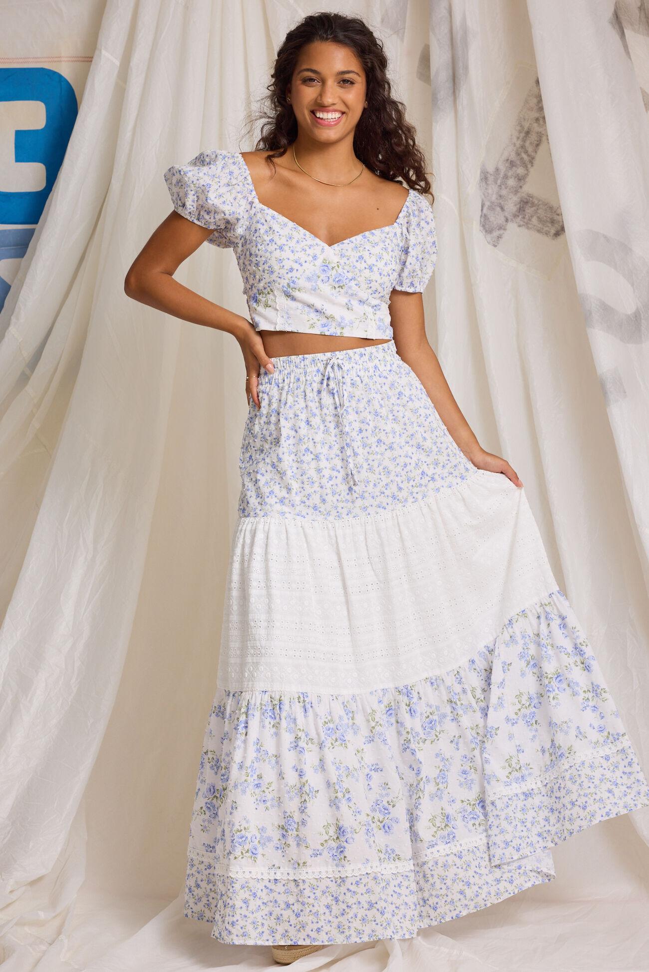 Kairo Floral Midi Skirt Product Image