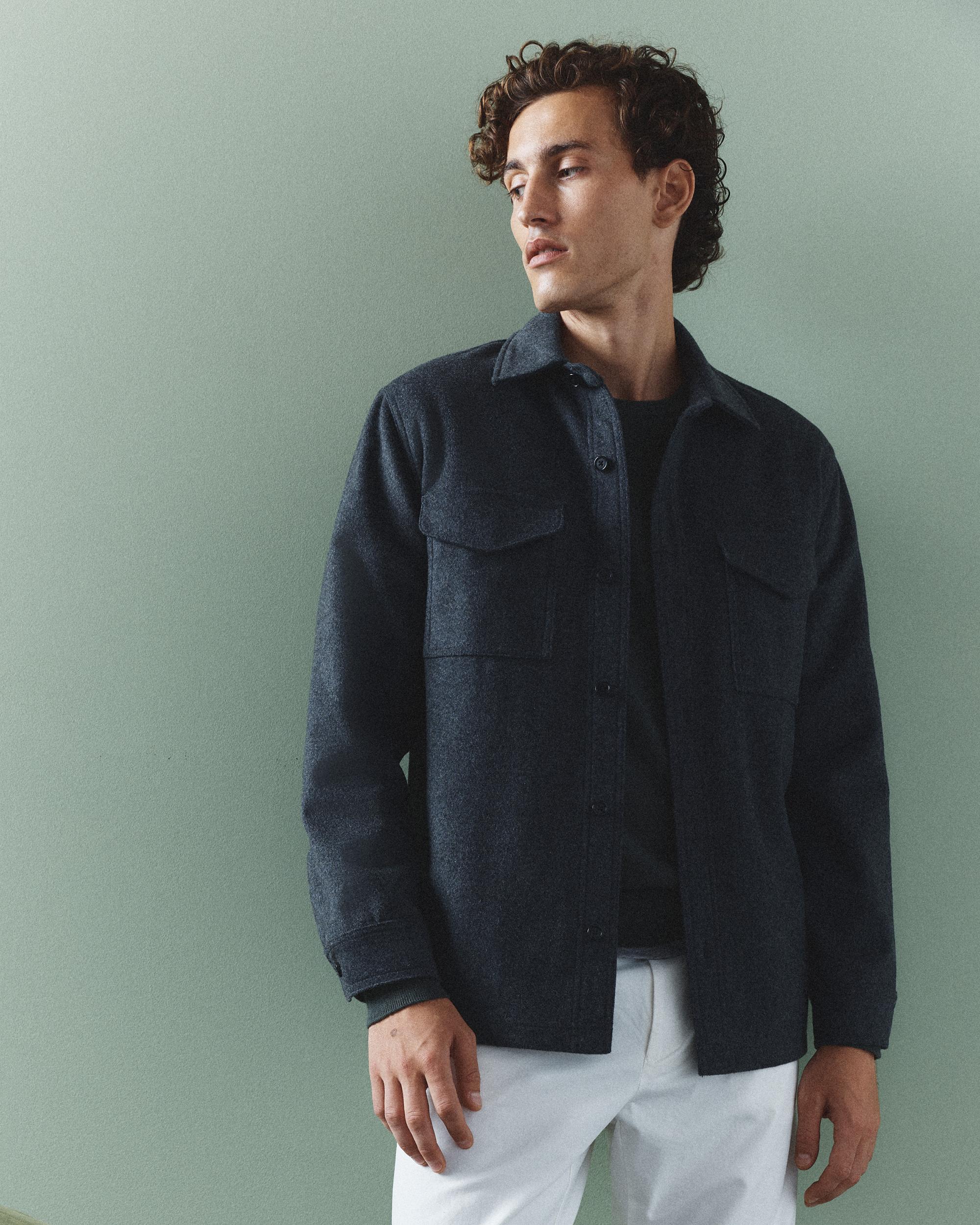 Quince | Men's Italian Wool Overshirt Wool/Nylon Product Image