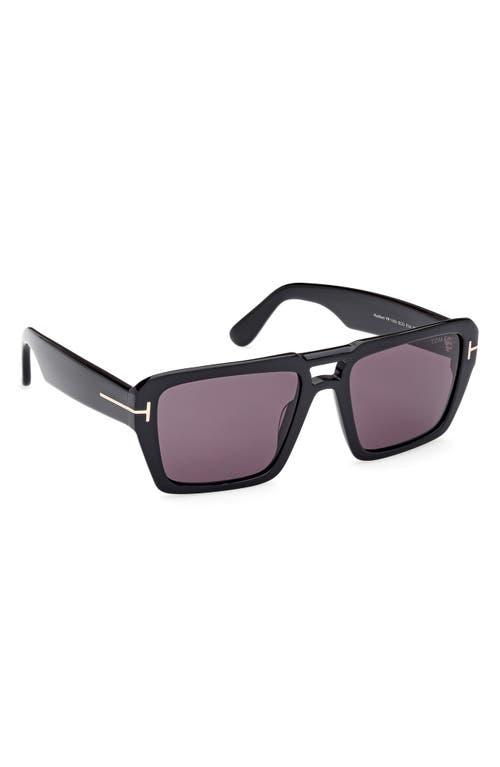 TOM FORD Redford 56mm Navigator Sunglasses In Black Product Image