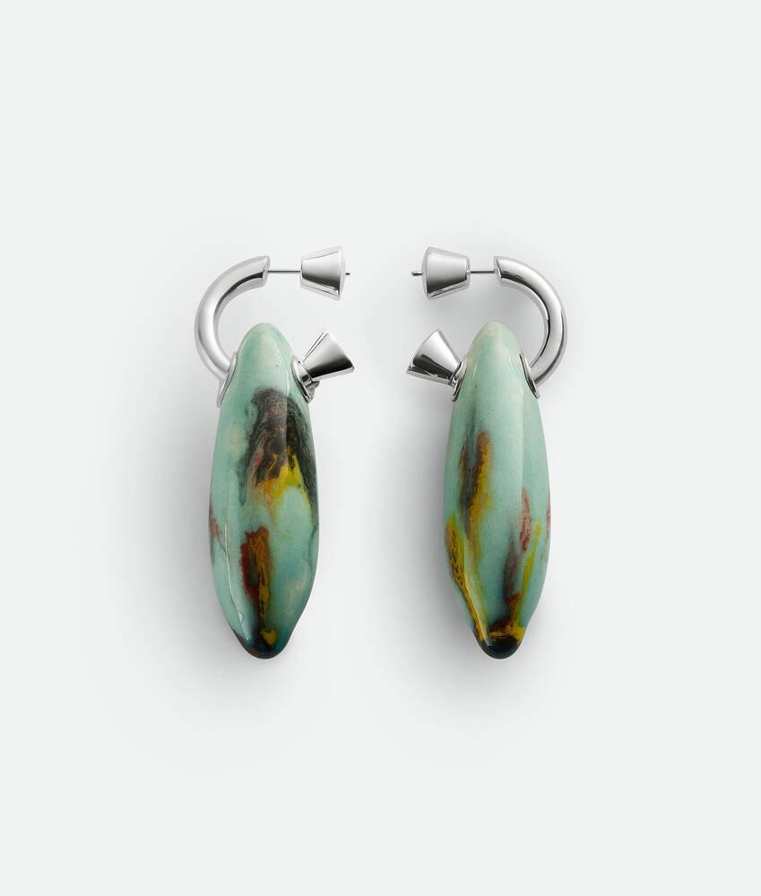 Women's Ellipse Large Ceramic Earrings in Multicolor Product Image