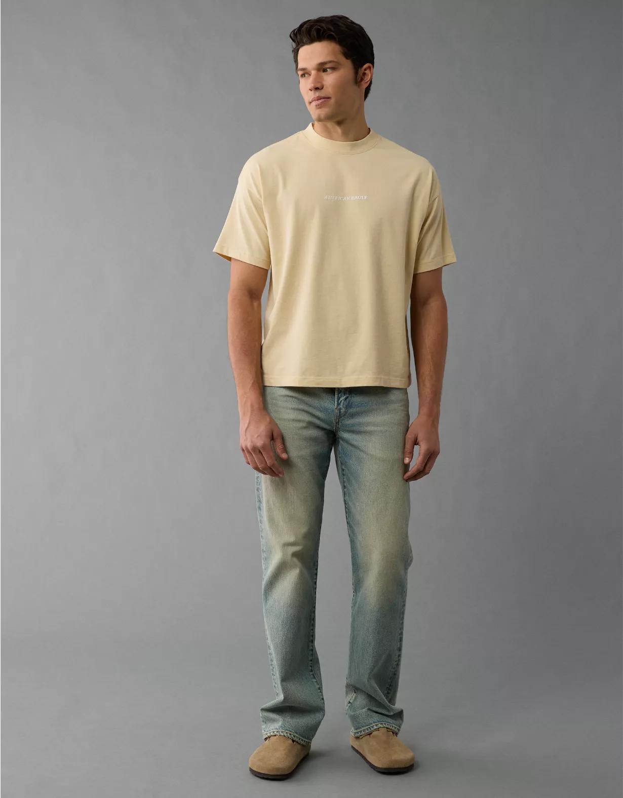 AE Laidback Luxe Heavyweight Oversized Logo Graphic T-Shirt Product Image