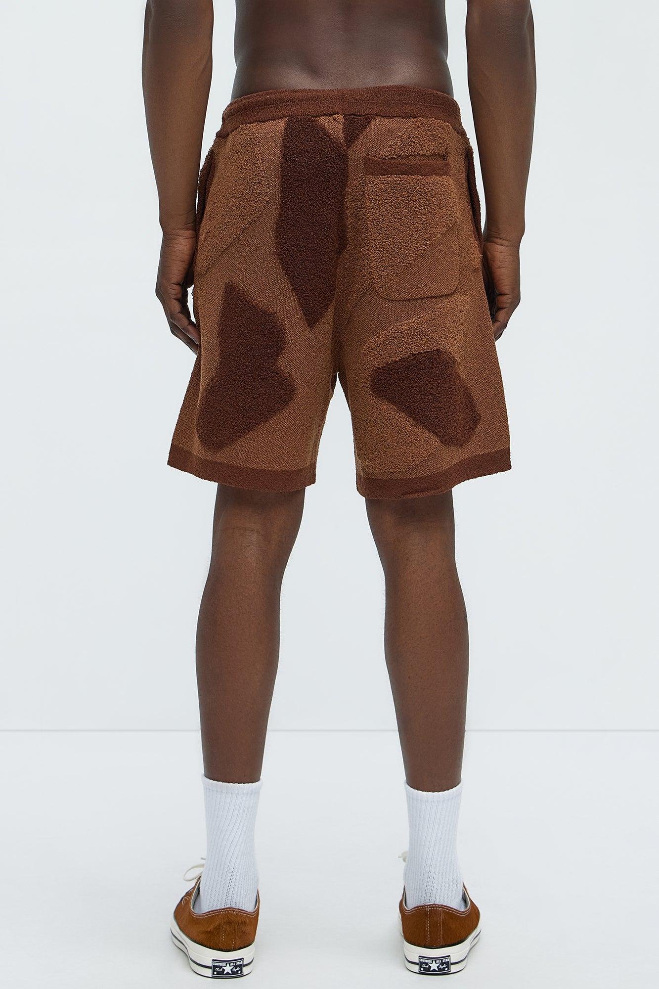 Auron Knitted Shorts - Brown/combo Product Image