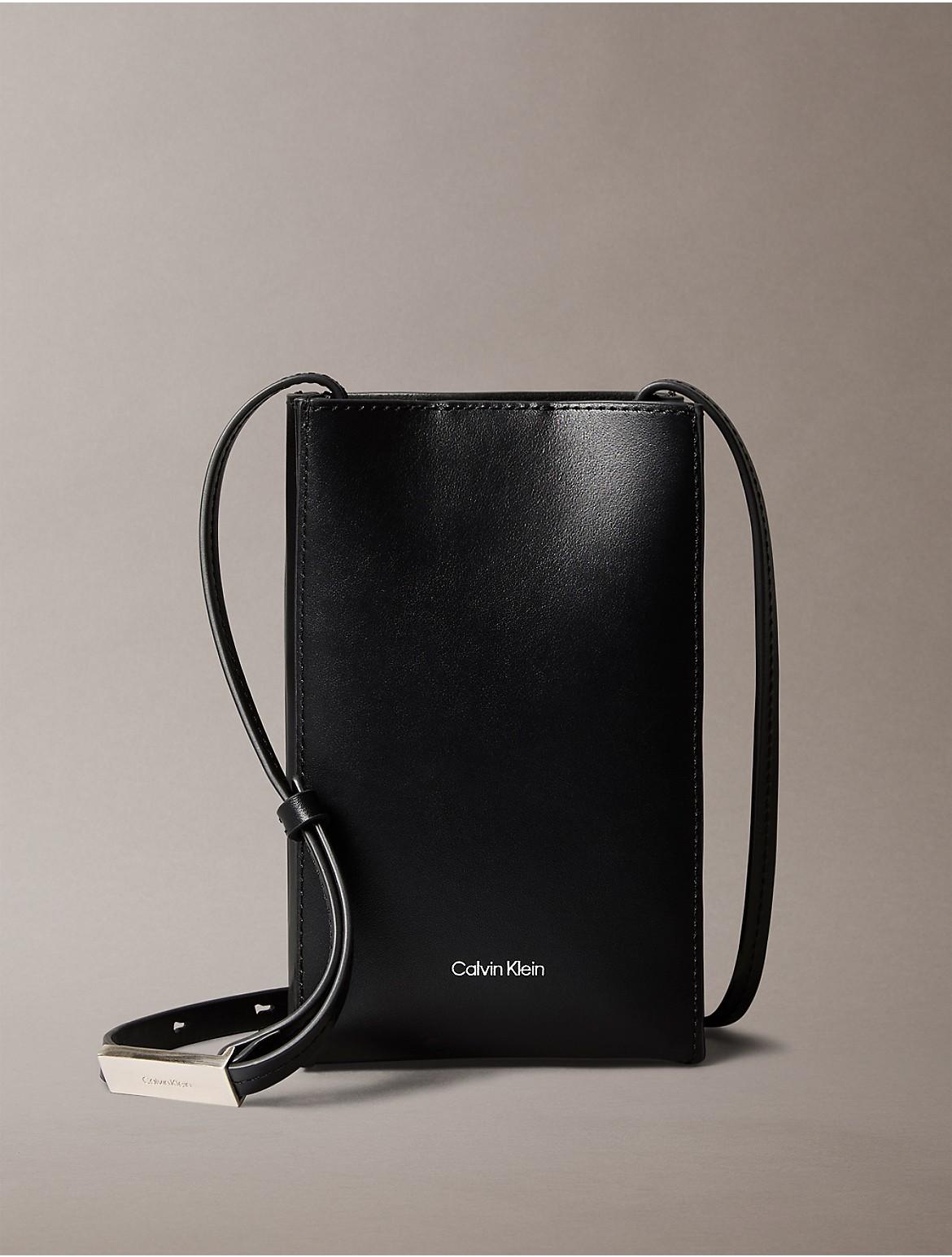 Calvin Klein Womens Line Mini Leather Crossbody Bag Product Image