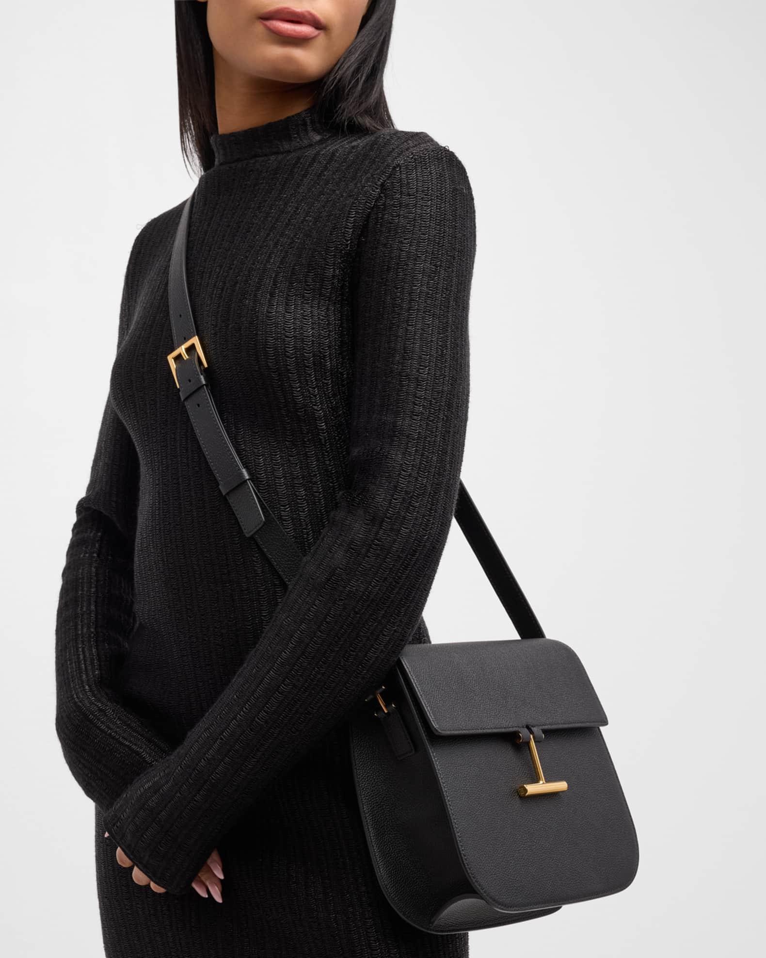 Tara Medium Crossbody in Grained Leather with Leather Strap Product Image