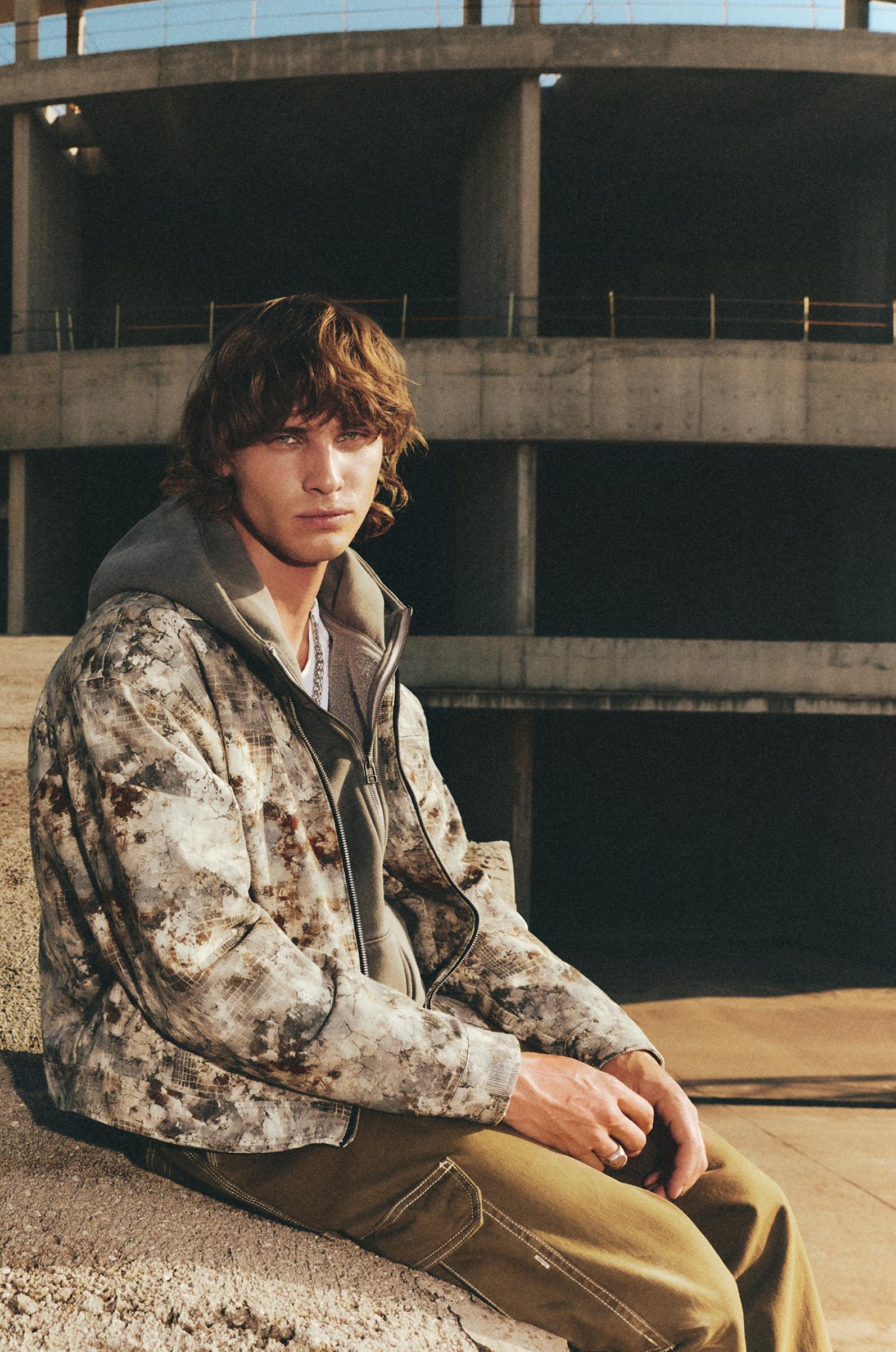 Camouflage print jacket Product Image