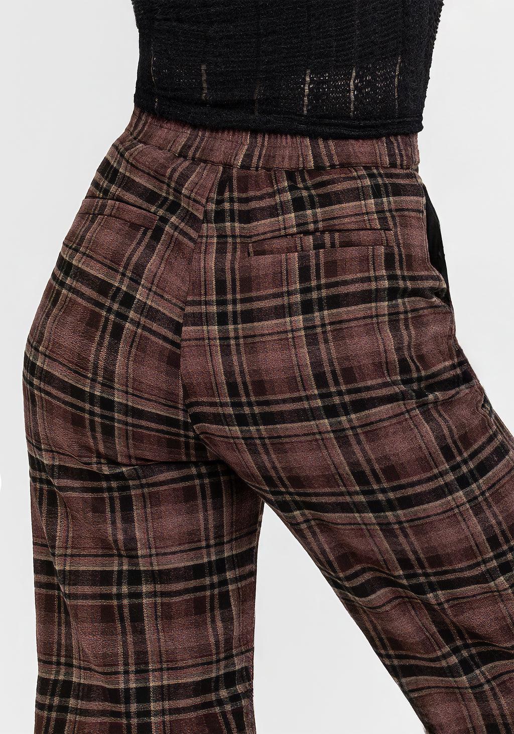 Hickory Check Straight Leg Trousers Product Image