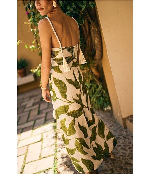 Antonio Melani x M.G. Style Finley Linen Blend Sweetheart Neck Sleeveless A-Line Maxi Dress Product Image