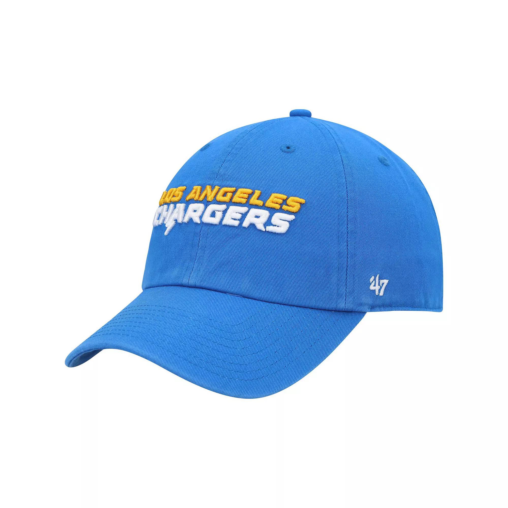 Men's '47 Powder Blue Los Angeles Chargers Clean Up Script Adjustable Hat, Light Product Image
