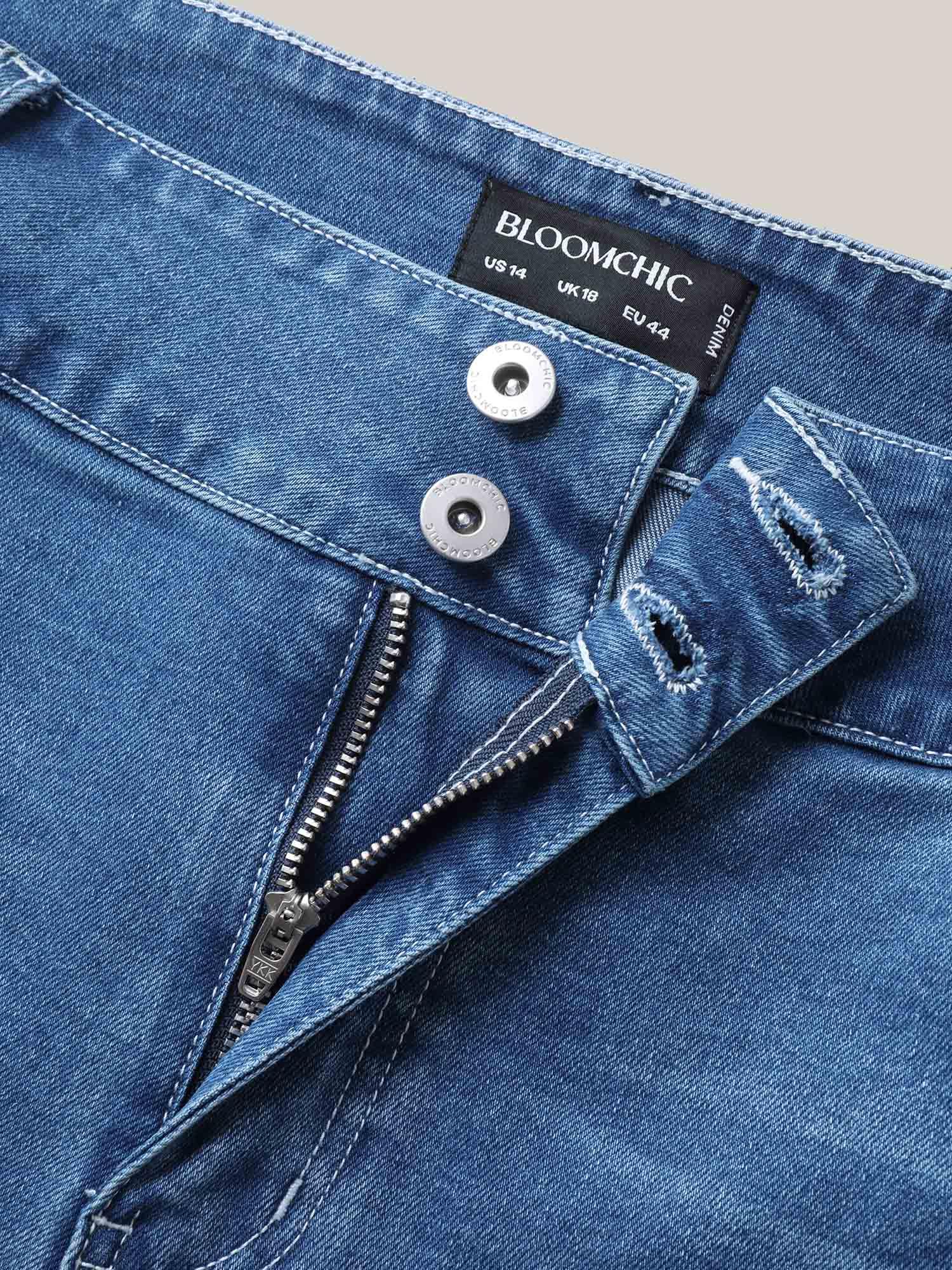 Booty-Lifting Cowboy Denim Shorts Female Product Image