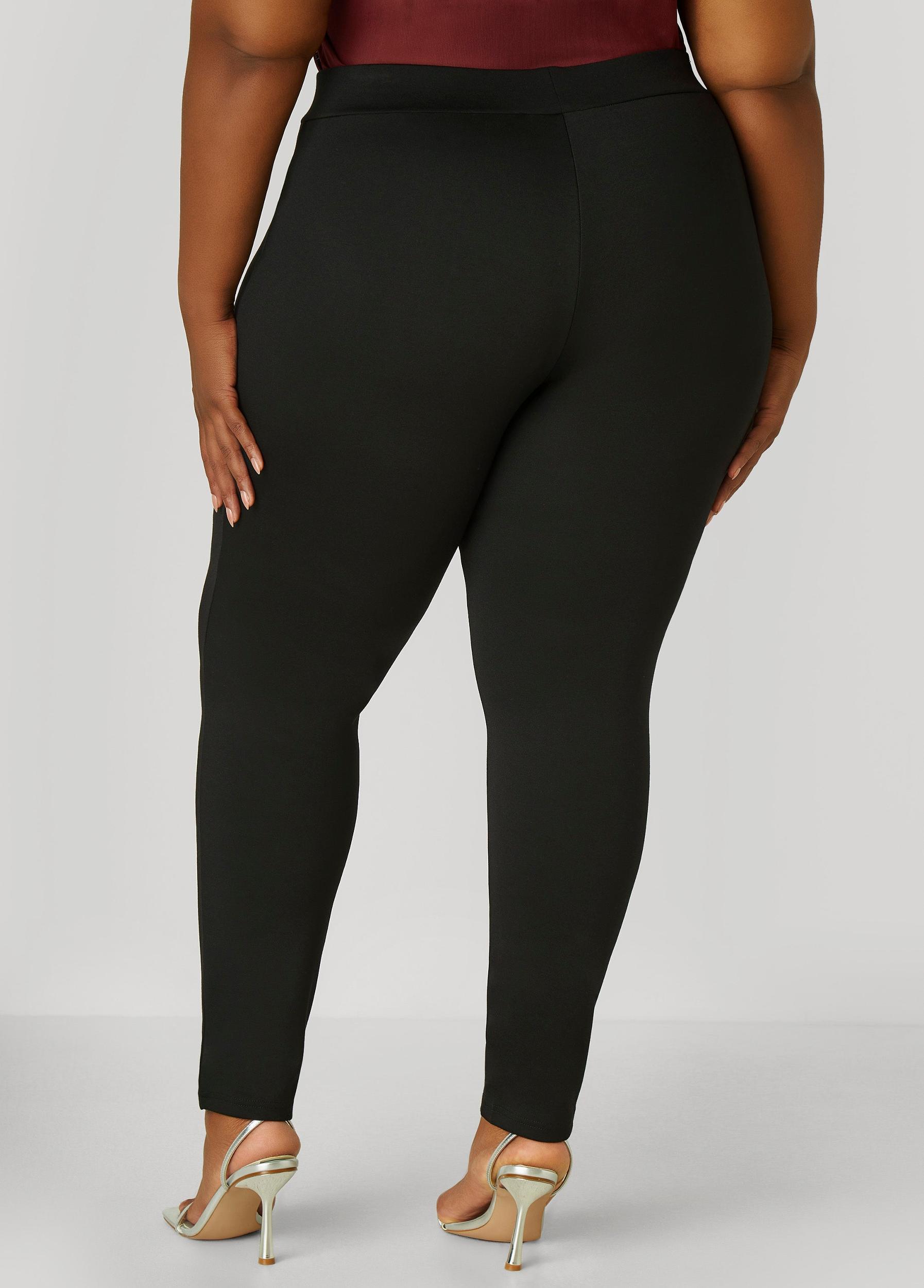 Plus Size Ponte High Rise Pull On Leggings Ashley Stewart Product Image