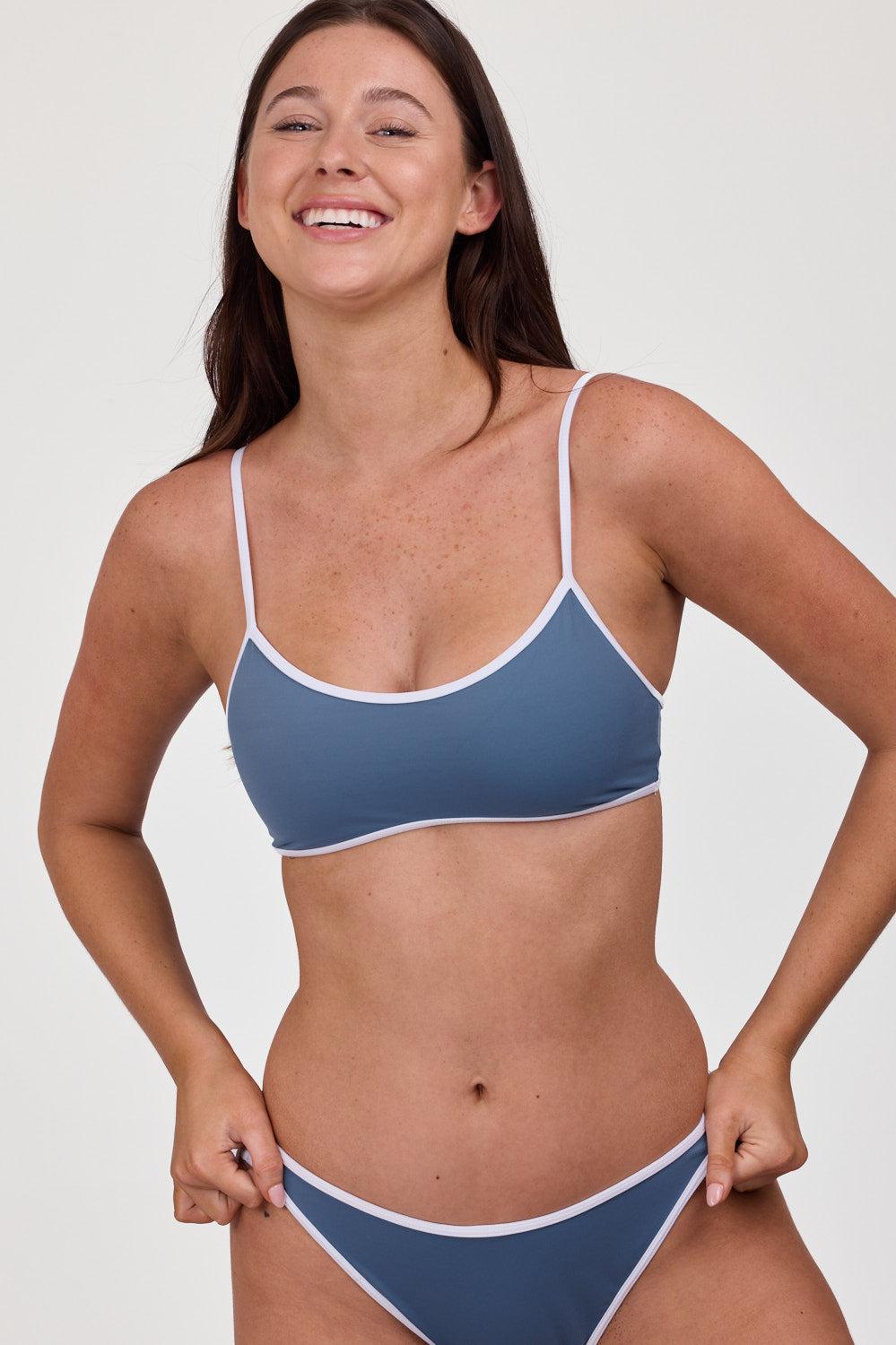Amanda Bikini Top - Dolphins & White Female Product Image