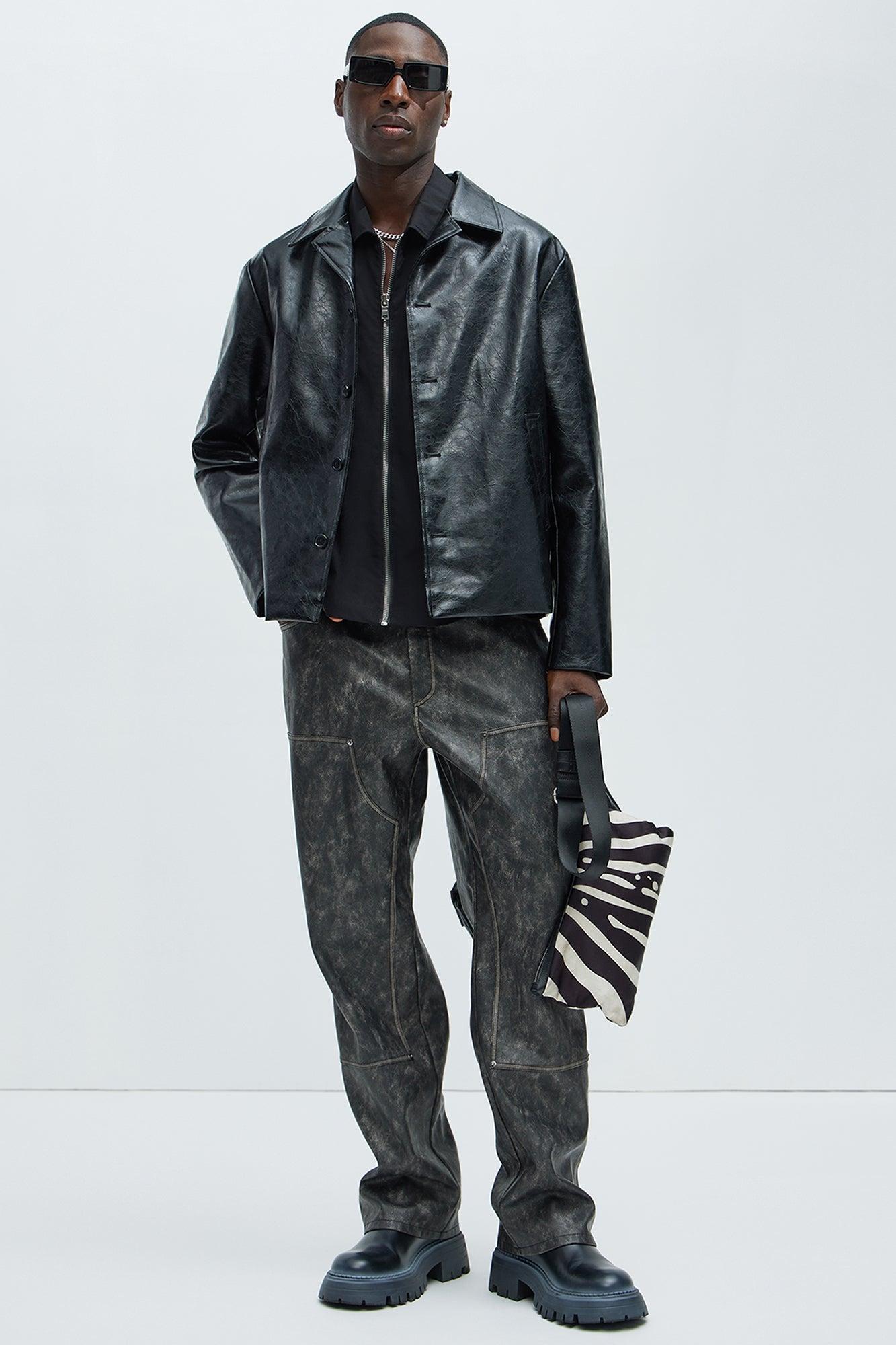 Marley Wash Carpenter Straight Pants - Black/combo Product Image