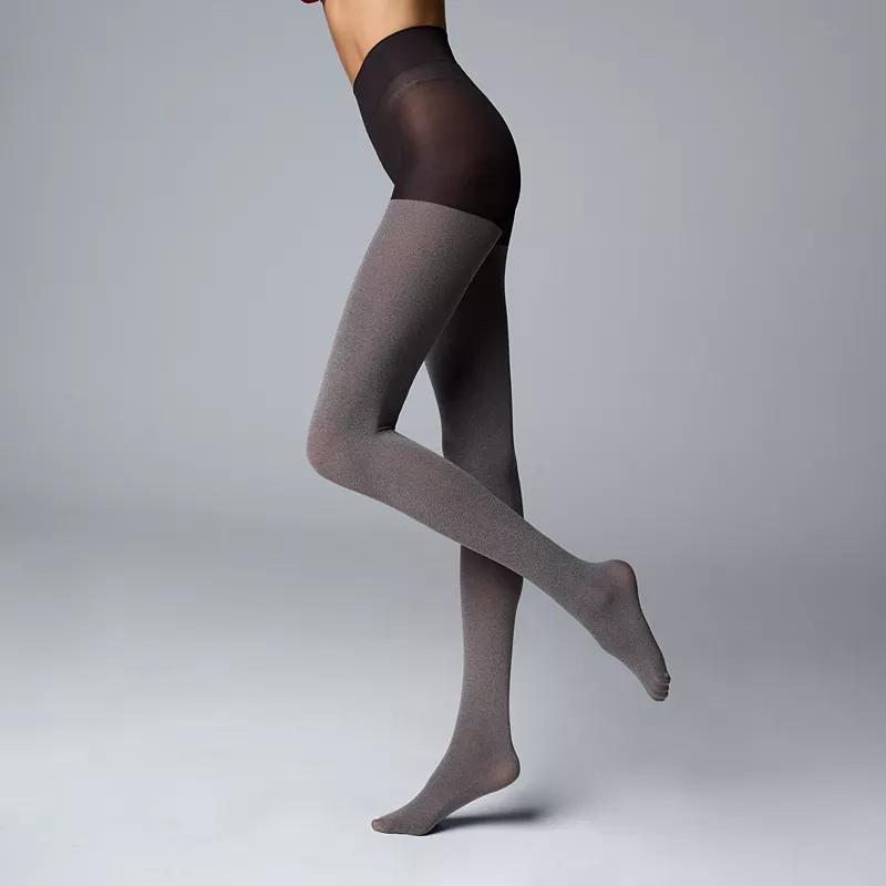 Women's Simply Vera Vera Wang Opaque 90D Control Top Tights,  Product Image