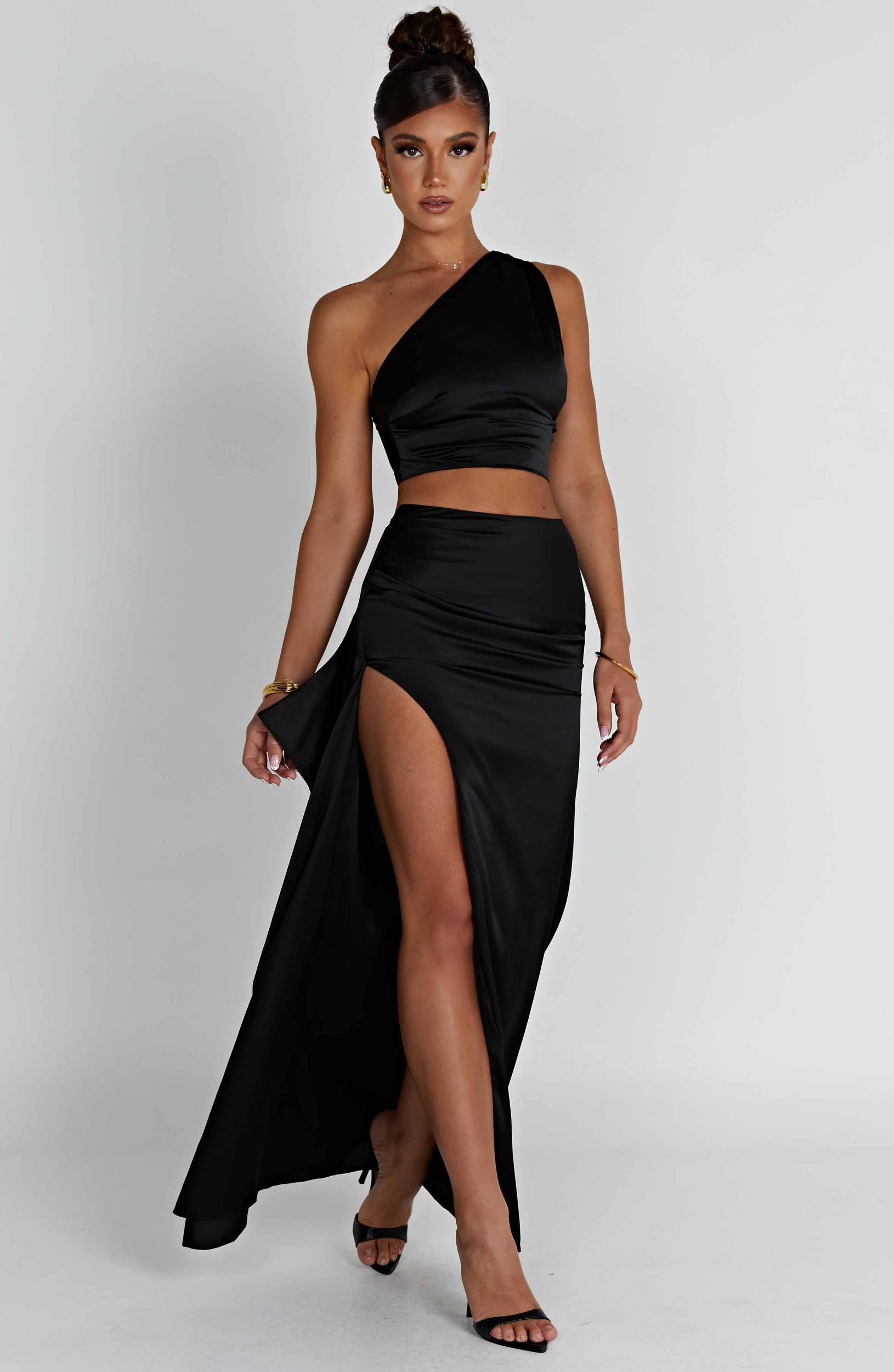 Halsey Maxi Skirt - Wine Product Image